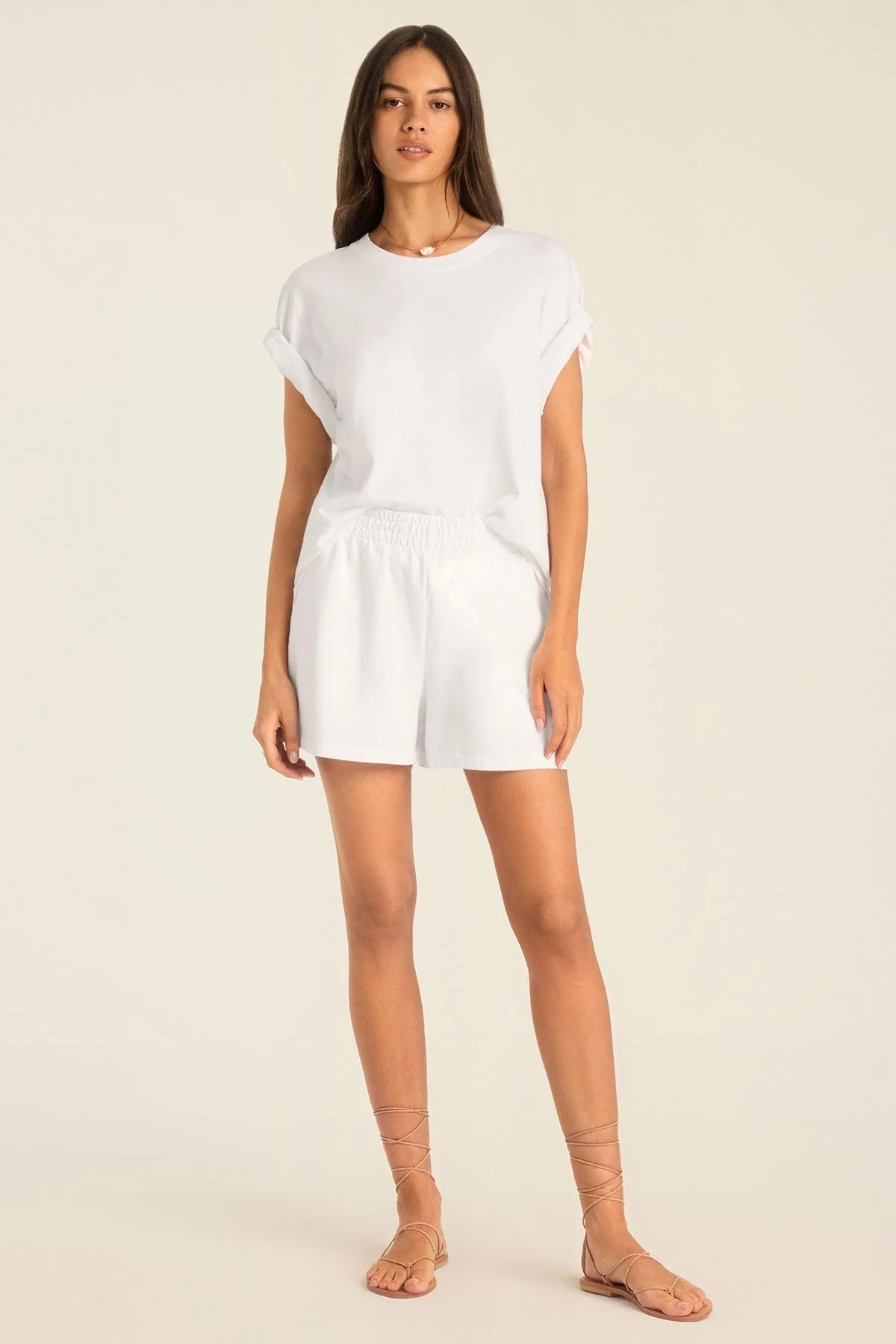 Coast Short - White Cotton Jersey