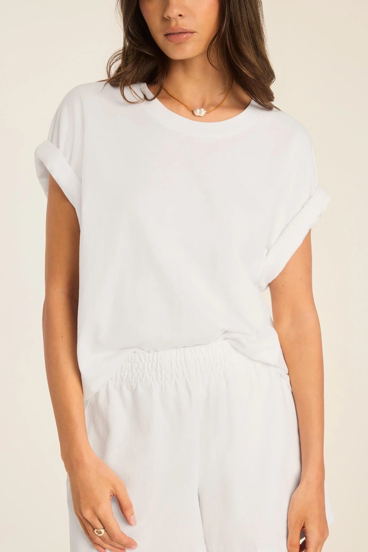 Coast Short - White Cotton Jersey