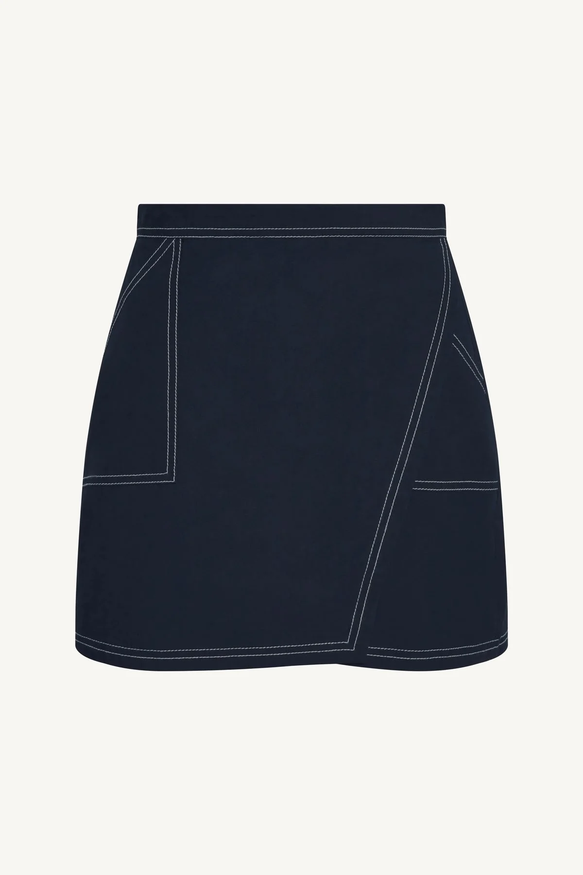 Ashley Wrap Skirt - Midnight Cotton Poplin