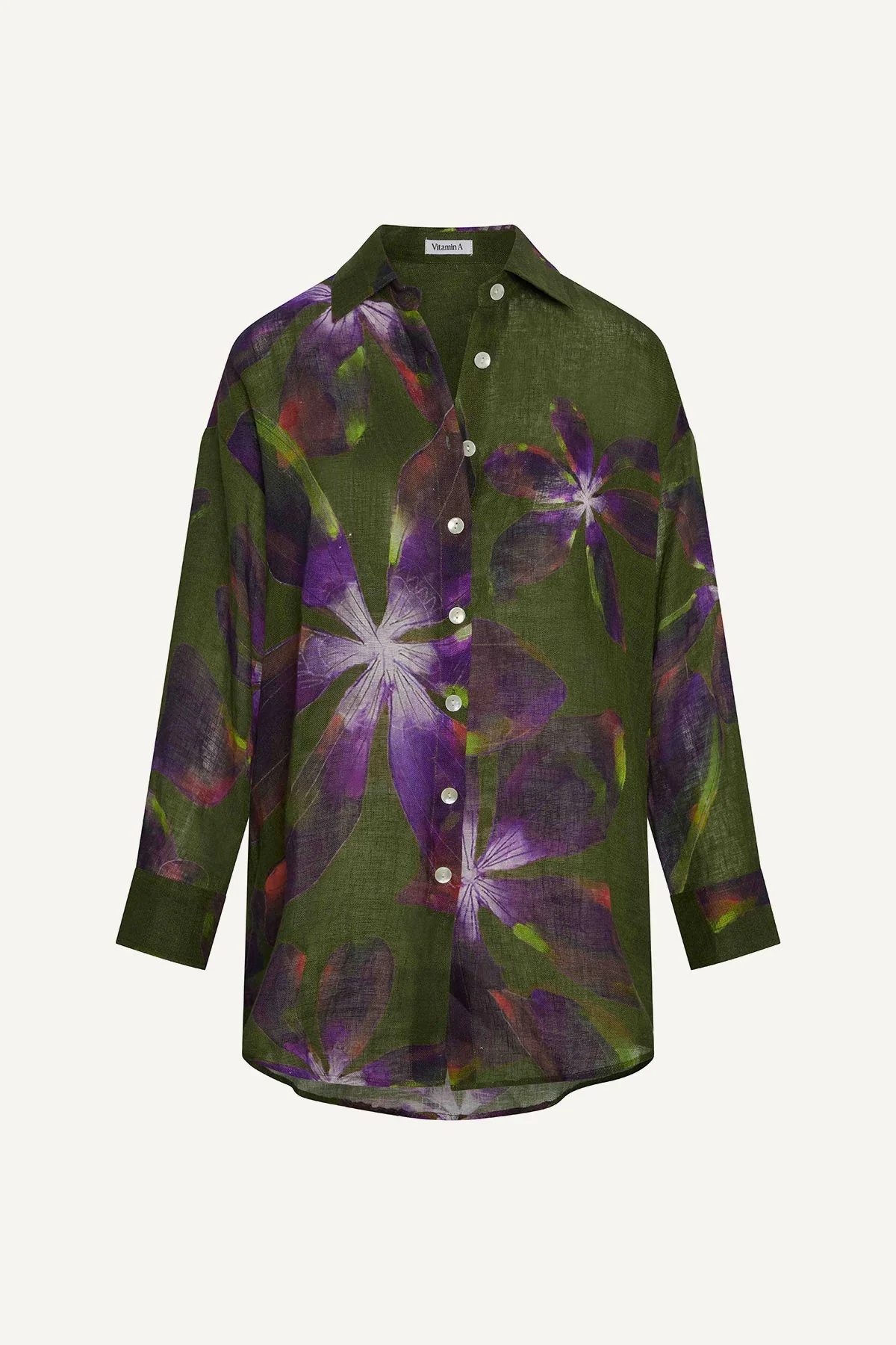 185-playa-linen-boyfriend-shirt-watercolor-orchid-ecolinen-7.webp Playa Linen Boyfriend Shirt - Watercolor Orchid Ecolinen
