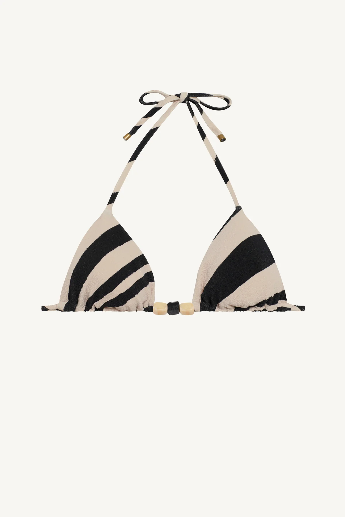 Terra Triangle Top - Sandbar Stripe Crepe Texture