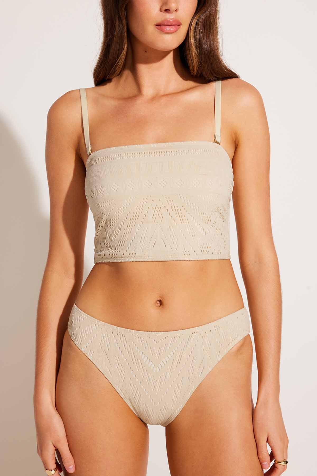 Harper Bandeau Top - Natural Calico Crochet