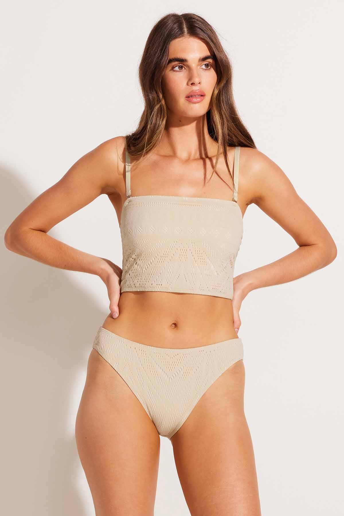 Harper Bandeau Top - Natural Calico Crochet
