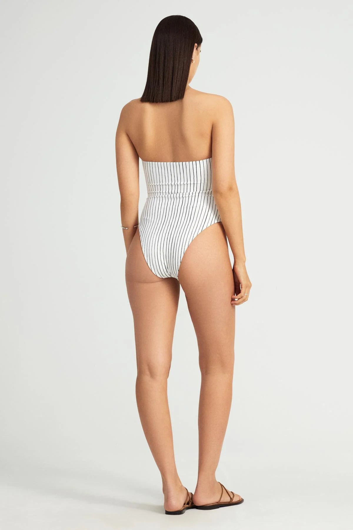 Upcycled Bandeau One Piece  - Bolero Stripe