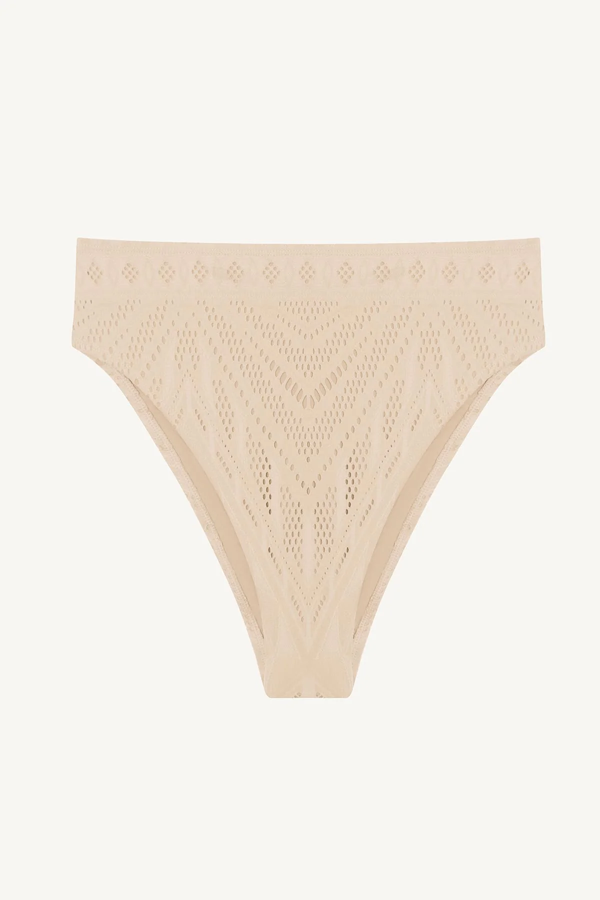 Barcelona High Waist Bottom - Natural Calico Crochet