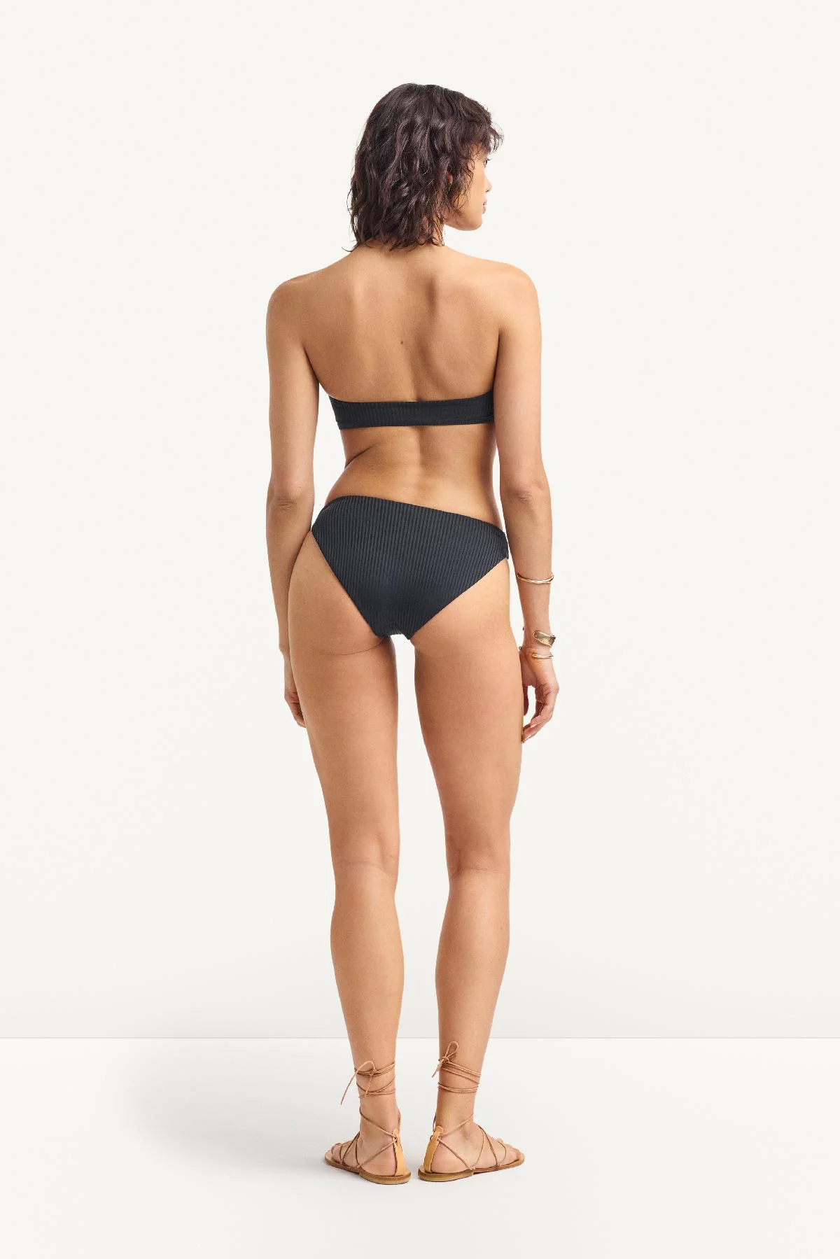 Cali High Leg Full Bottom - Black EcoRib