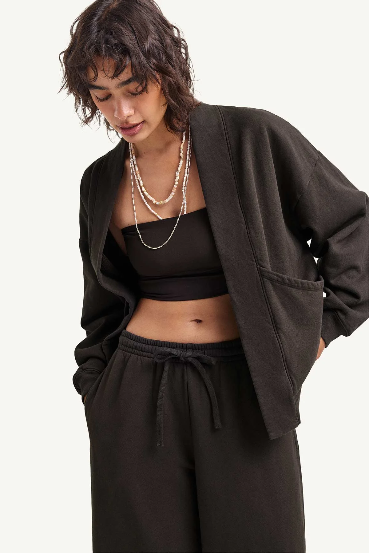 Dawn Wide Leg Pant - Deep Earth Dawn French Terry