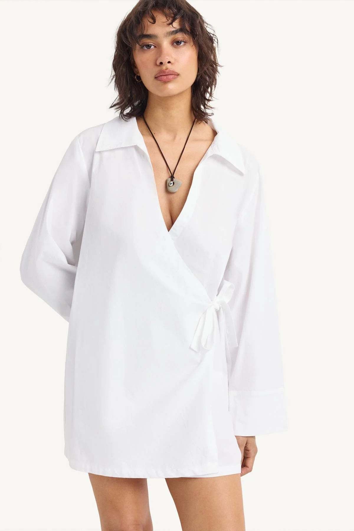 2562-elodie-wrap-dress-white-cotton-poplin-1.webp Elodie Wrap Dress - White Cotton Poplin