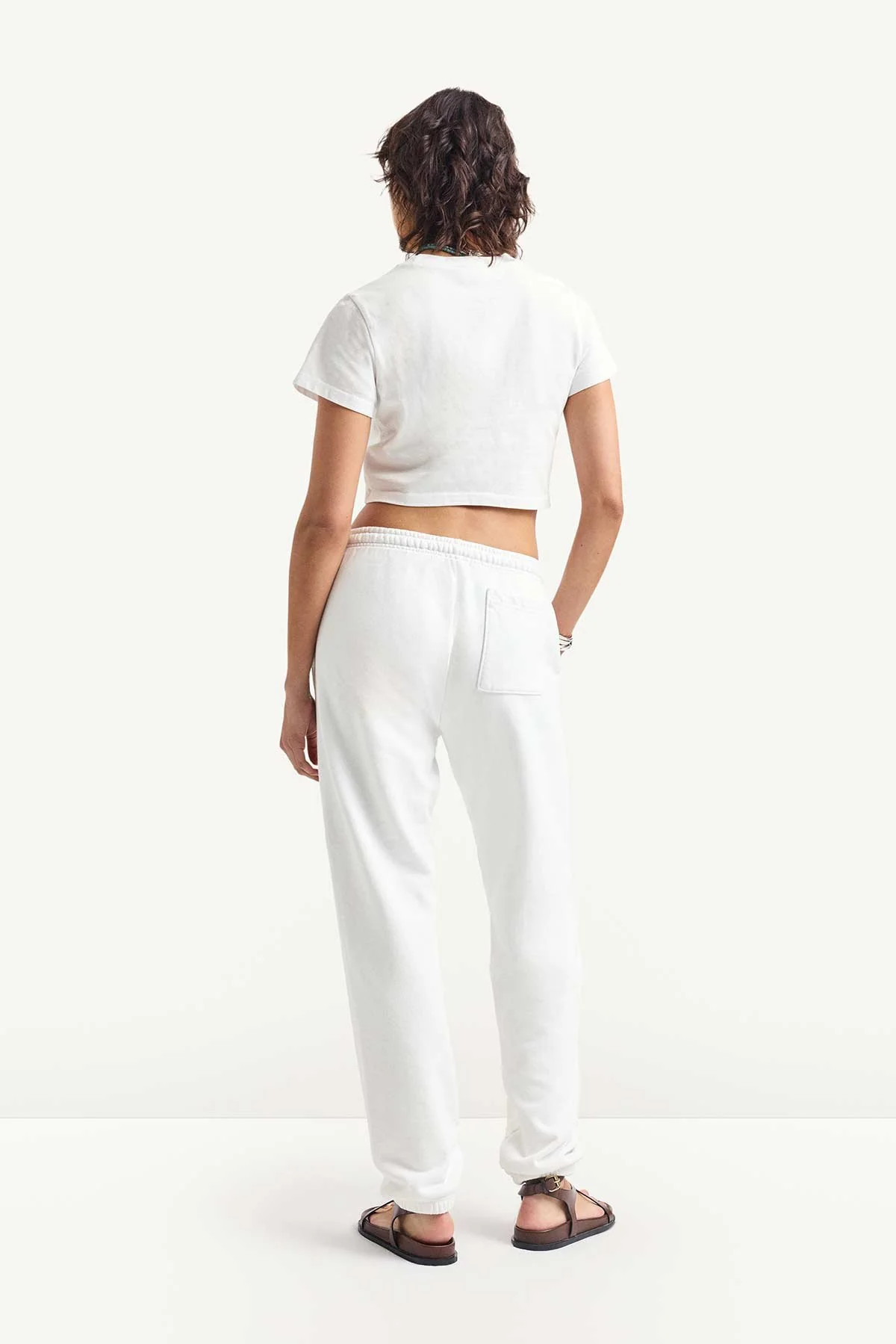 Coast Fitted Crop Shirt - White Cotton Jersey