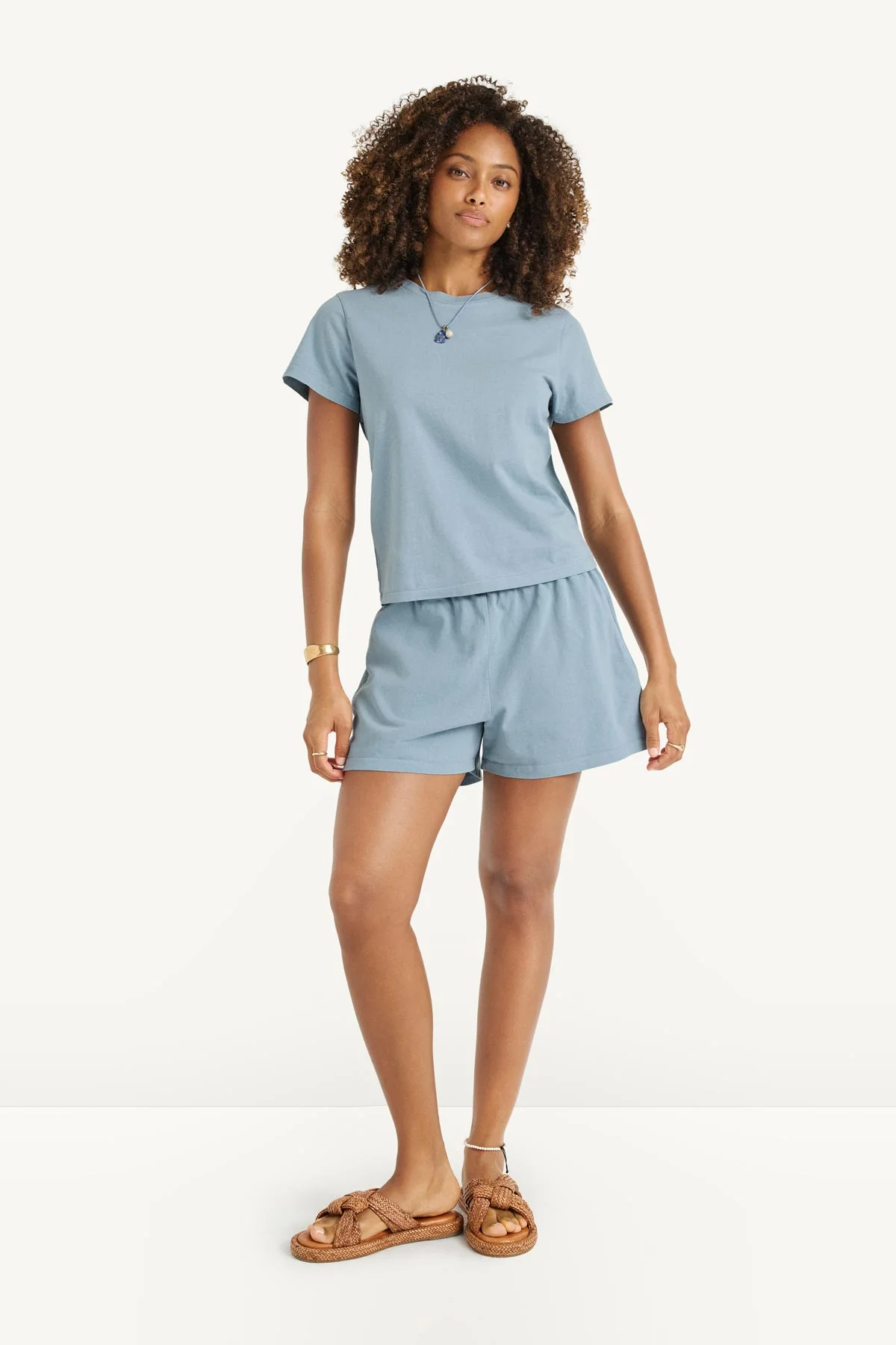 2703-coast-fitted-tee-shirt-dusk-blue-cotton-jersey-1.webp Coast Fitted Tee Shirt - Dusk Blue Cotton Jersey
