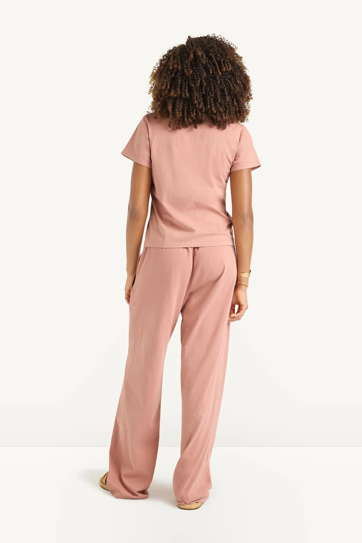 Coast Fitted Tee Shirt - Desert Rose Cotton Jersey