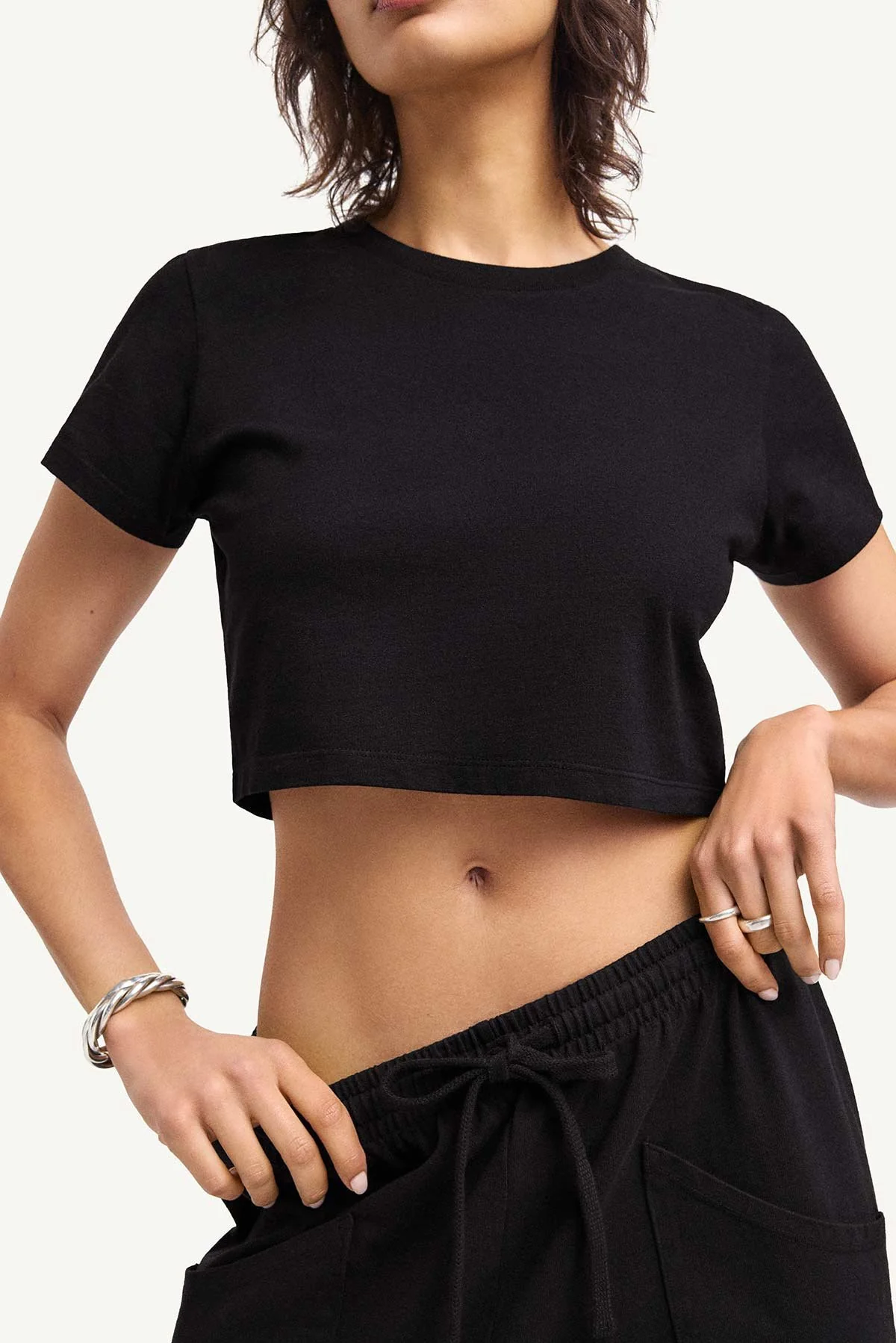 Coast Jogger Pant - Black Cotton Jersey
