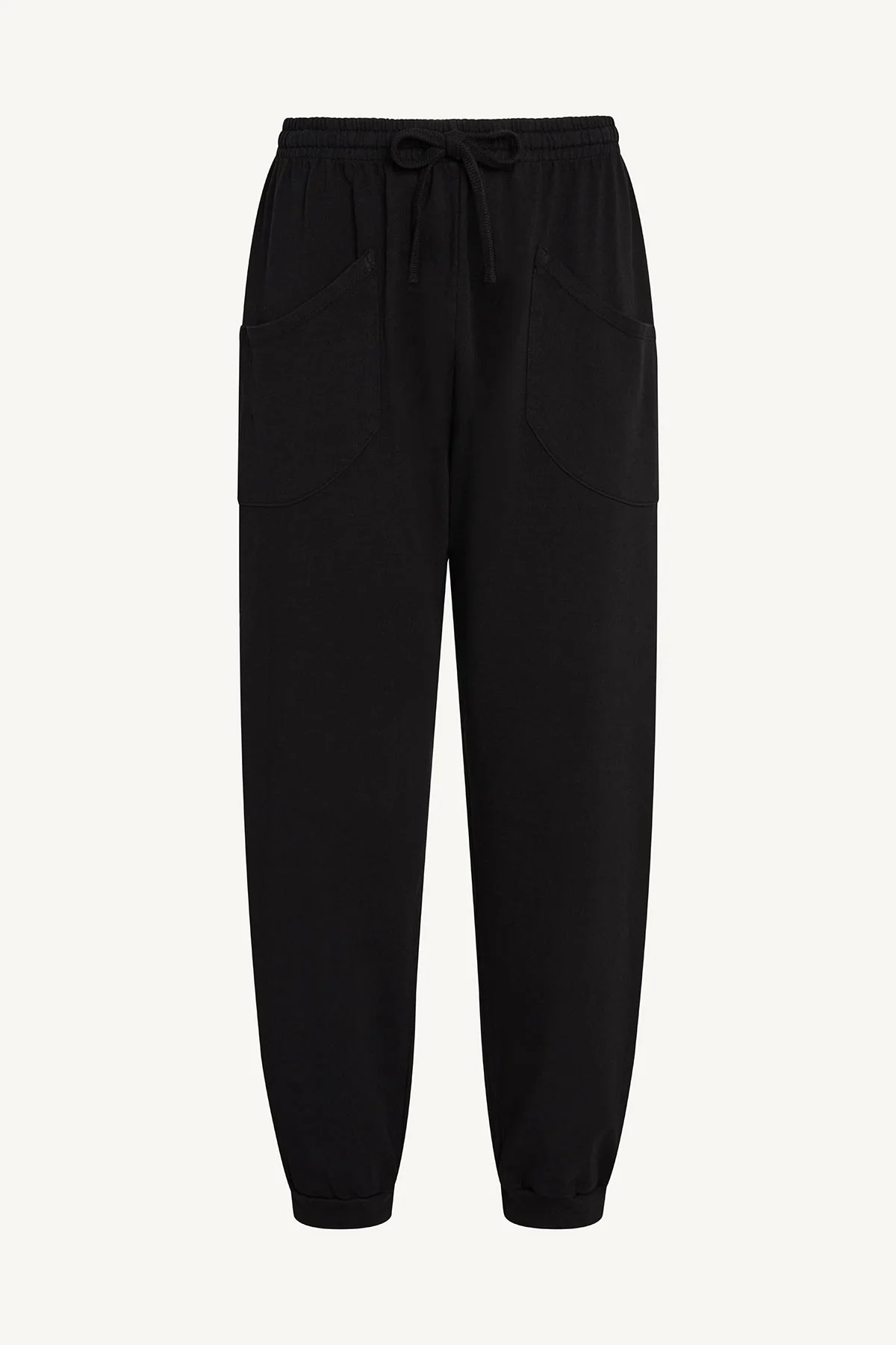 Coast Jogger Pant - Black Cotton Jersey