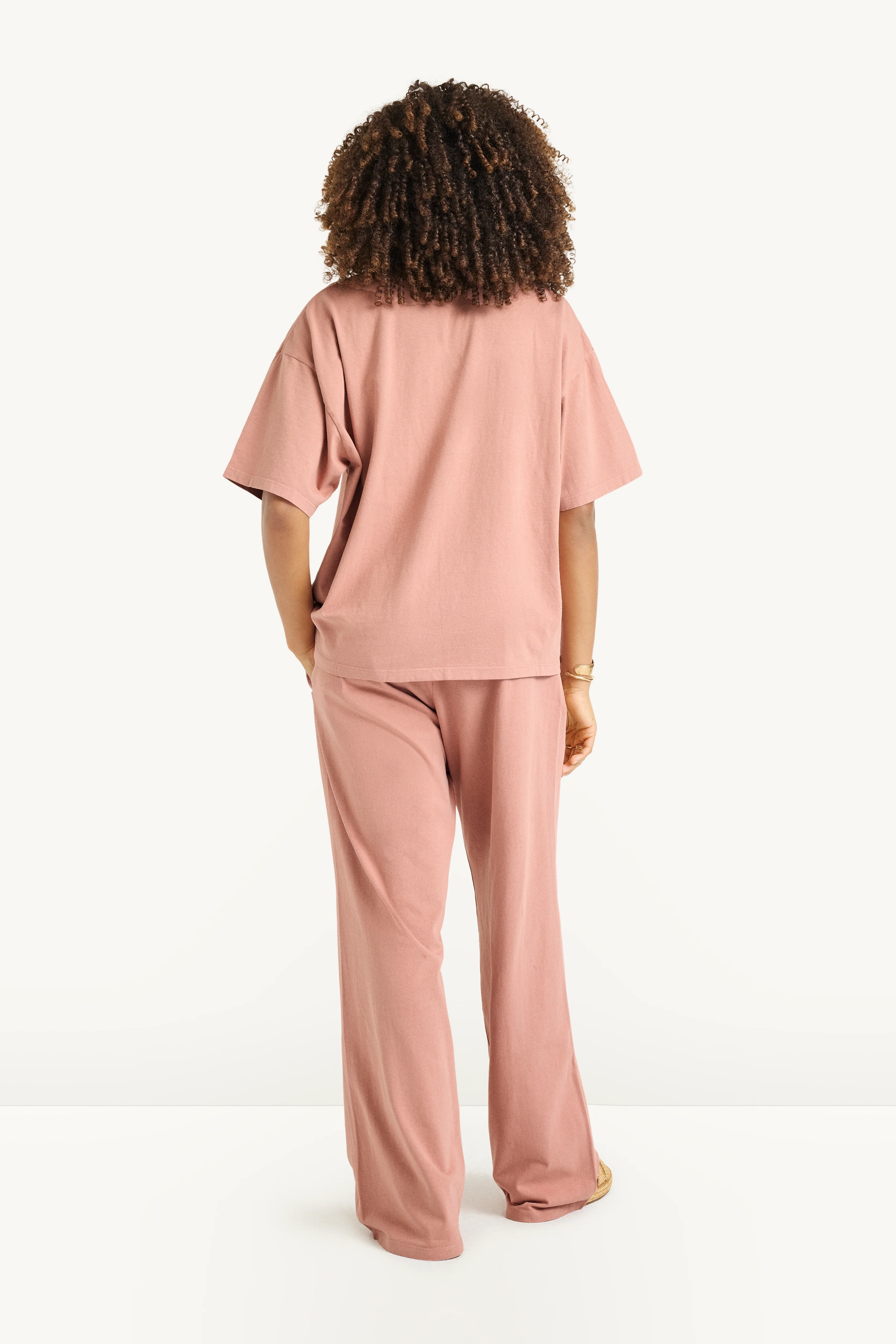 Coast Oversized Boyfriend Tee - Desert Rose Cotton Jersey