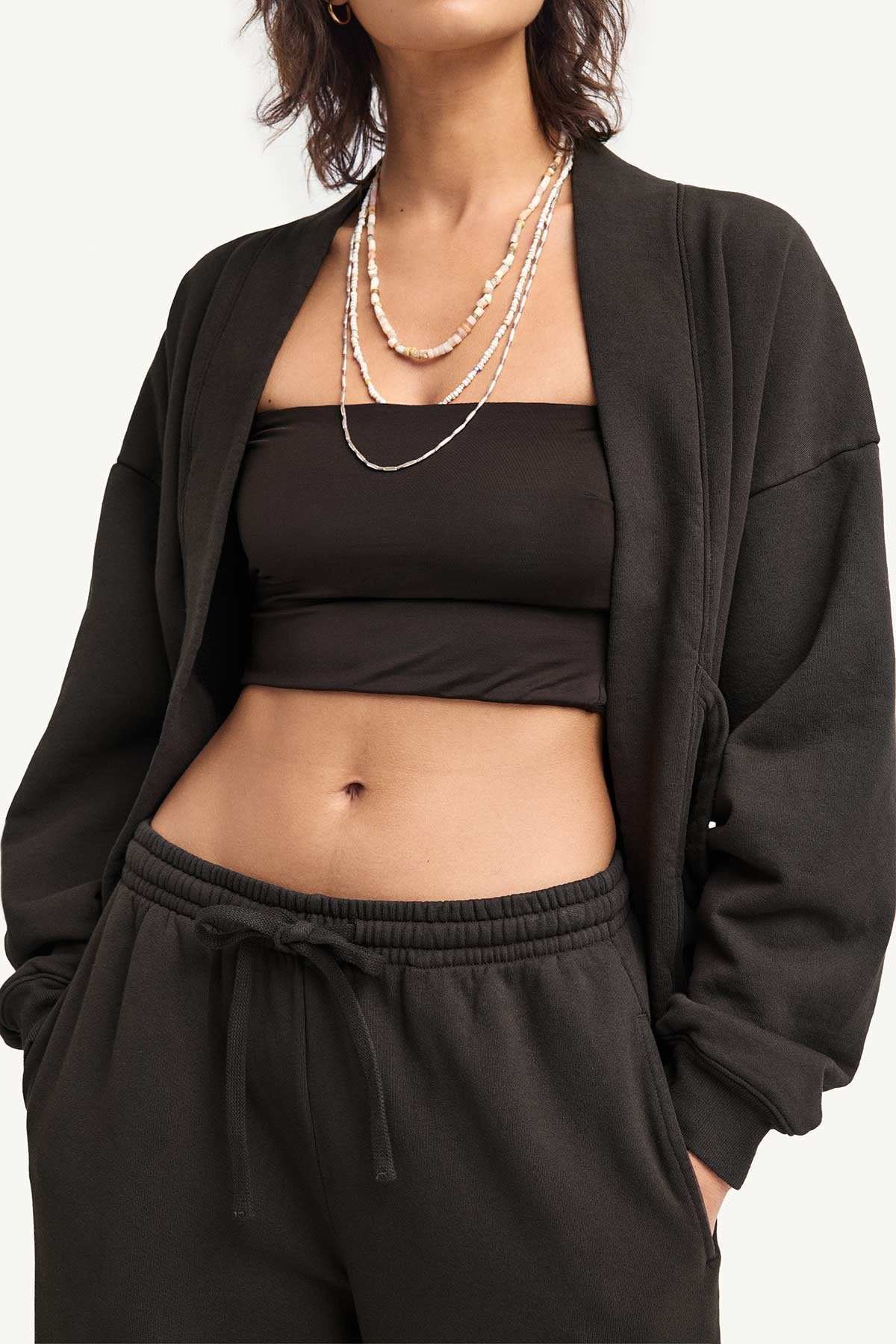 Dawn Kimono Jacket - Deep Earth Dawn French Terry