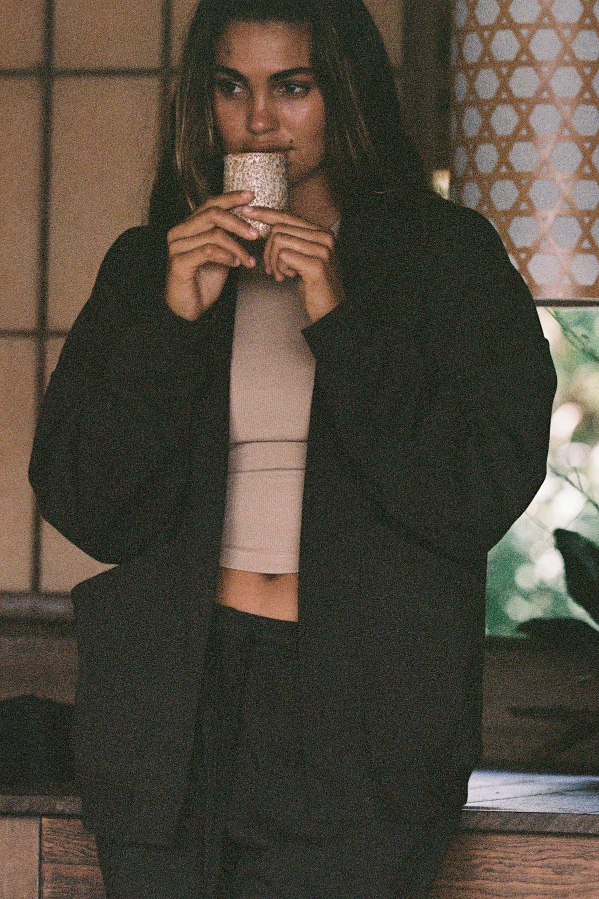Dawn Kimono Jacket - Deep Earth Dawn French Terry