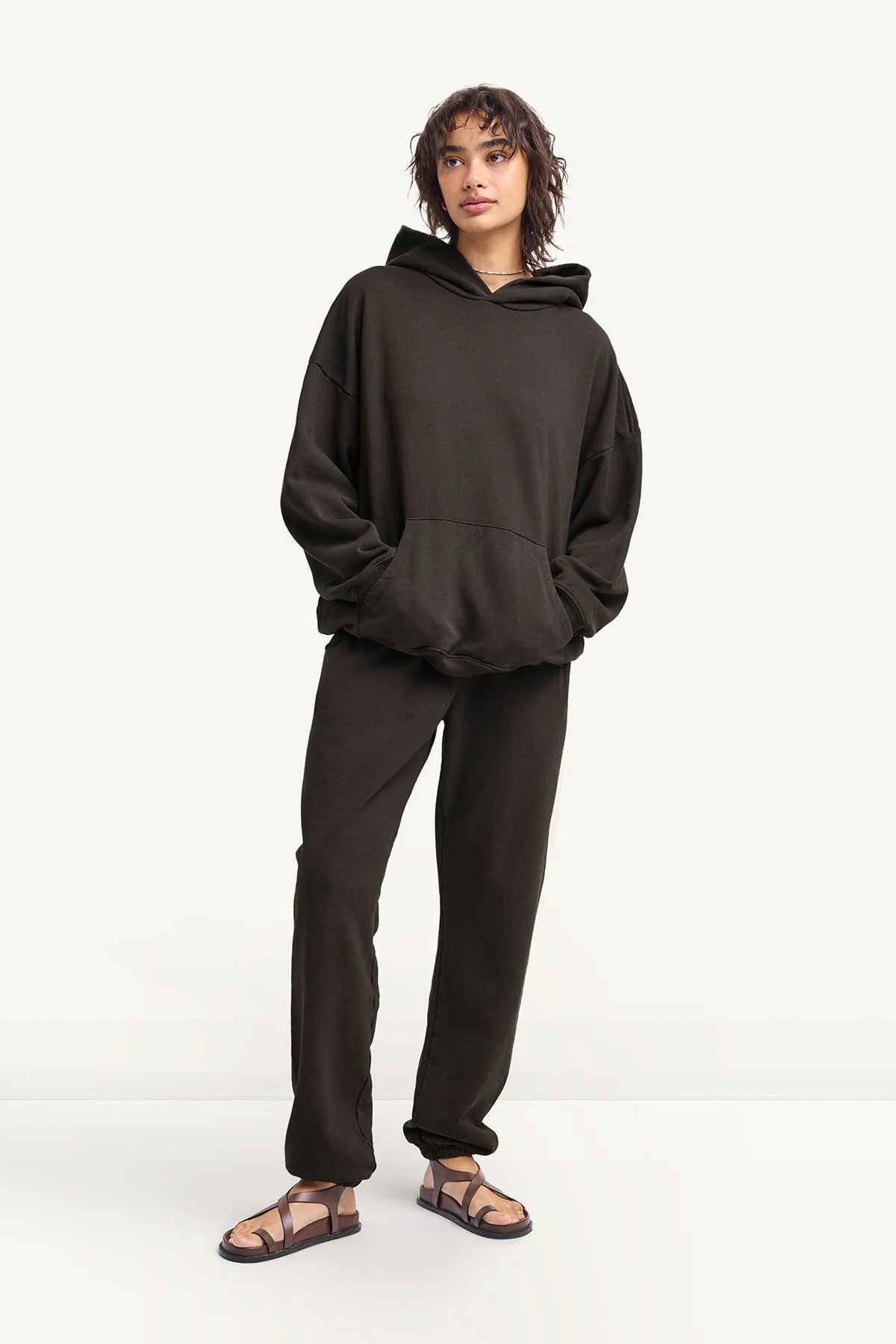 Dawn Oversized Hooded Sweatshirt - Deep Earth Dawn French Terry