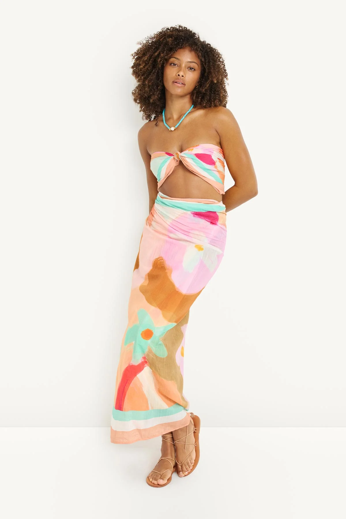 Samara Sarong - In Bloom Colorblock Cotton Cupro