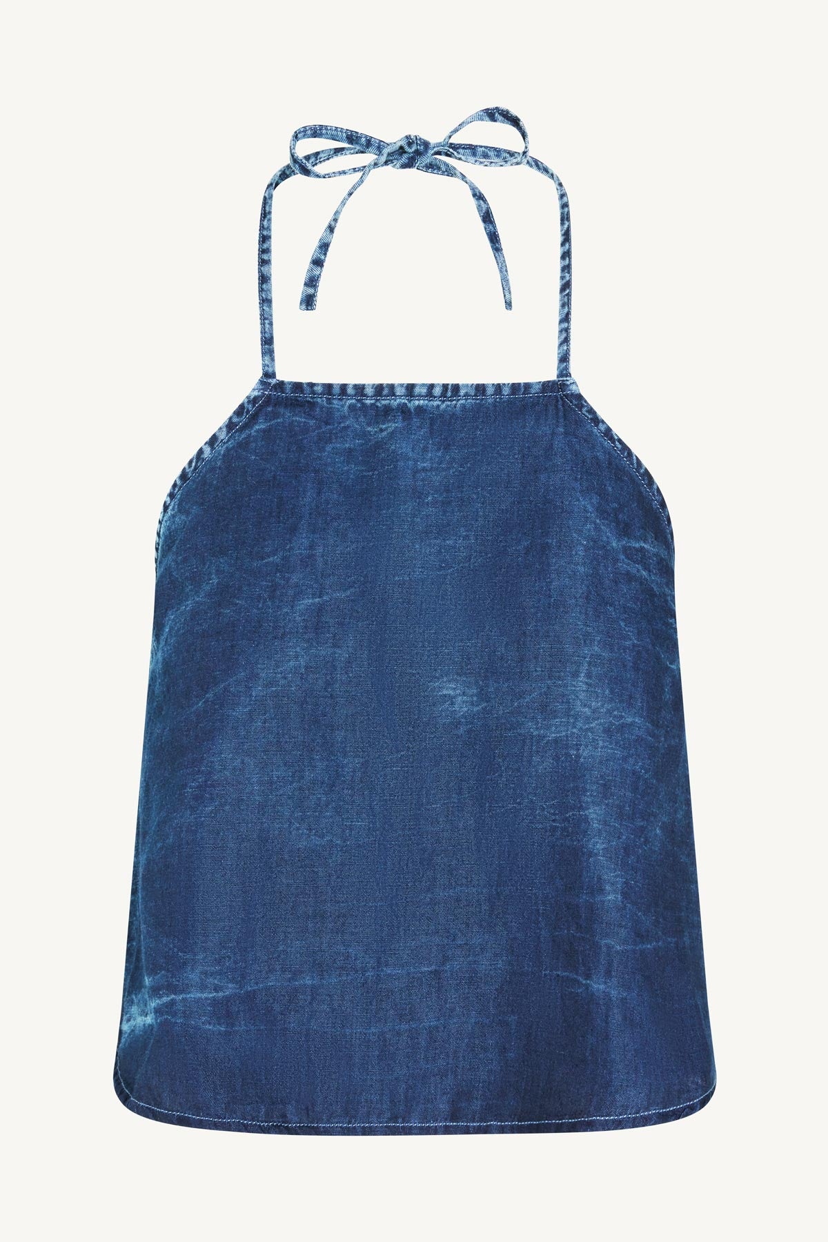 Hana Halter Top - Daydream Denim Cotton Linen