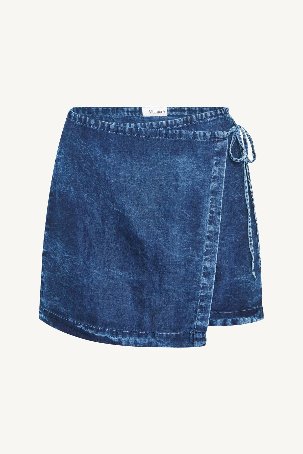 Willa Mini Wrap Skirt - Daydream Denim Cotton Linen