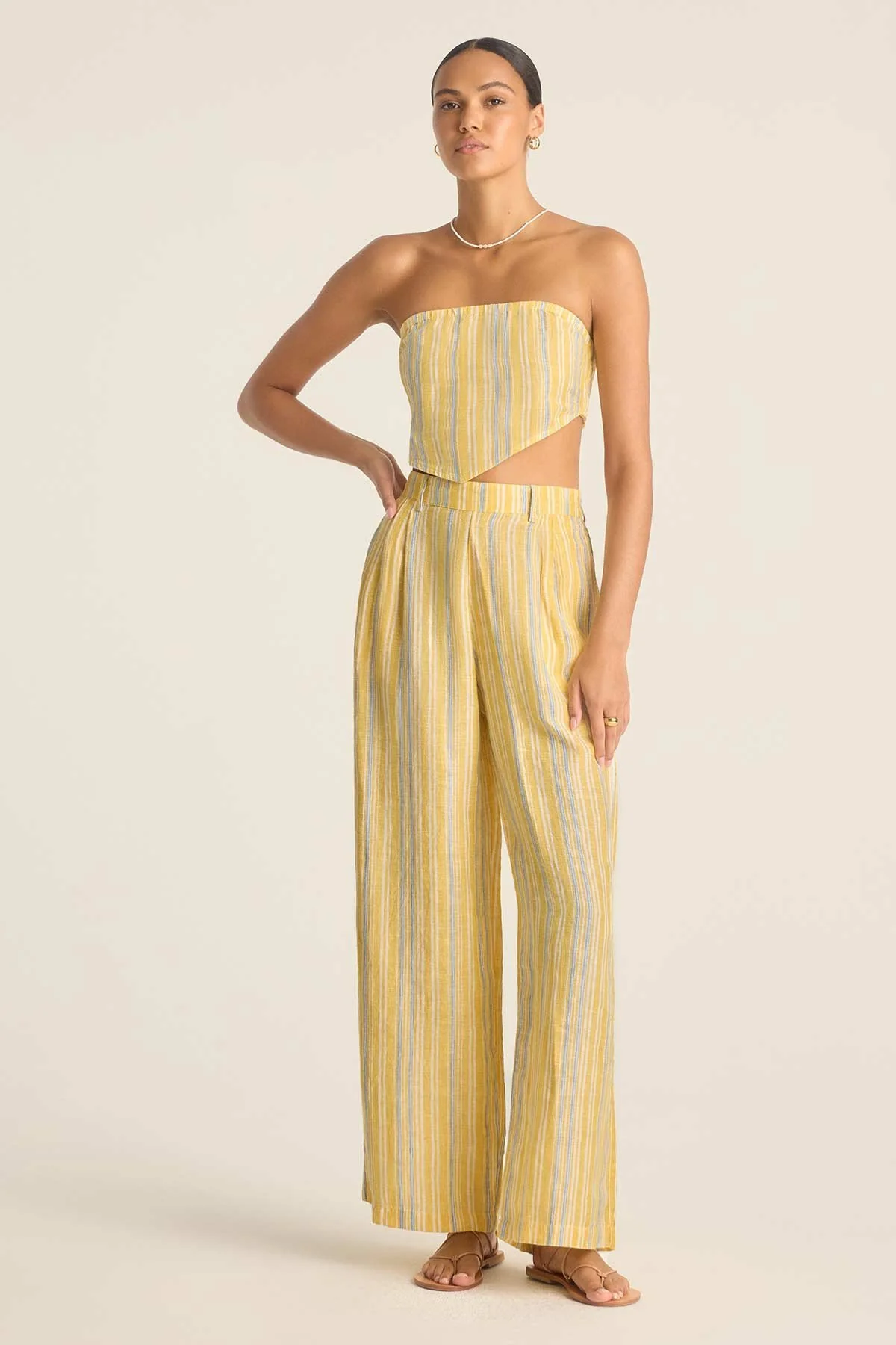 3265-the-getaway-pant-sunny-skies-ecolinen-1.webp The Getaway Pant - Sunny Skies EcoLinen