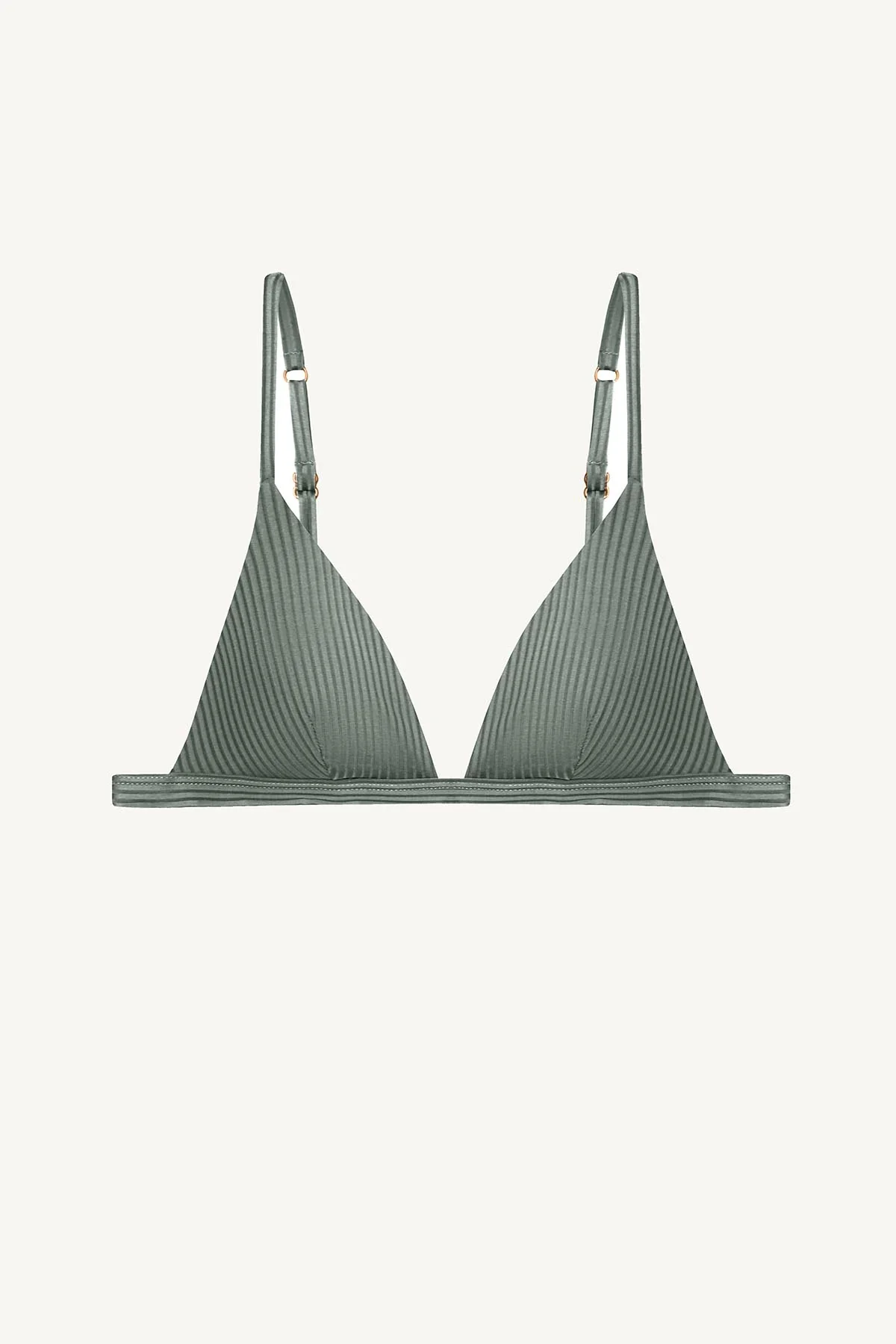Moss Bralette Top - Sea Green EcoRib