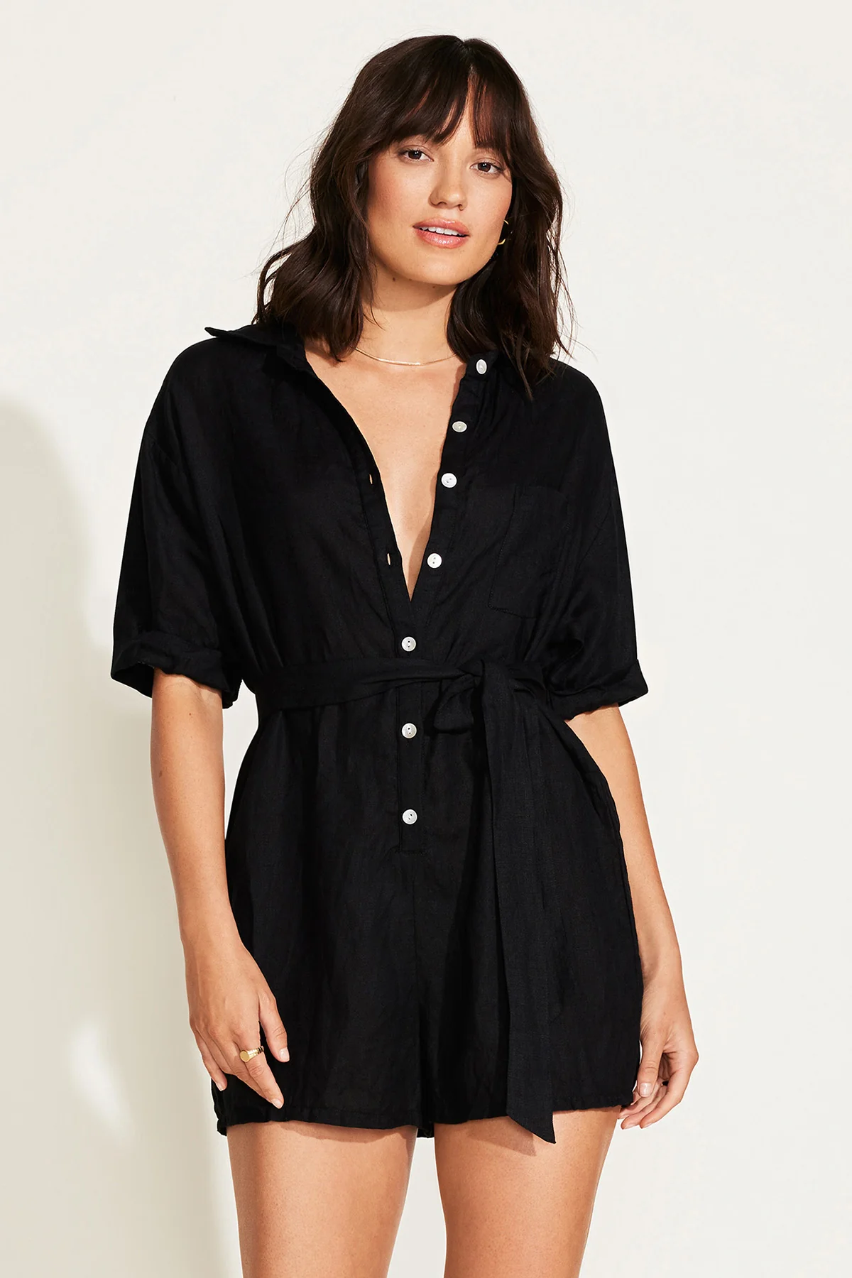 3402-playa-romper-black-ecolinen-1.webp Playa Romper - Black EcoLinen