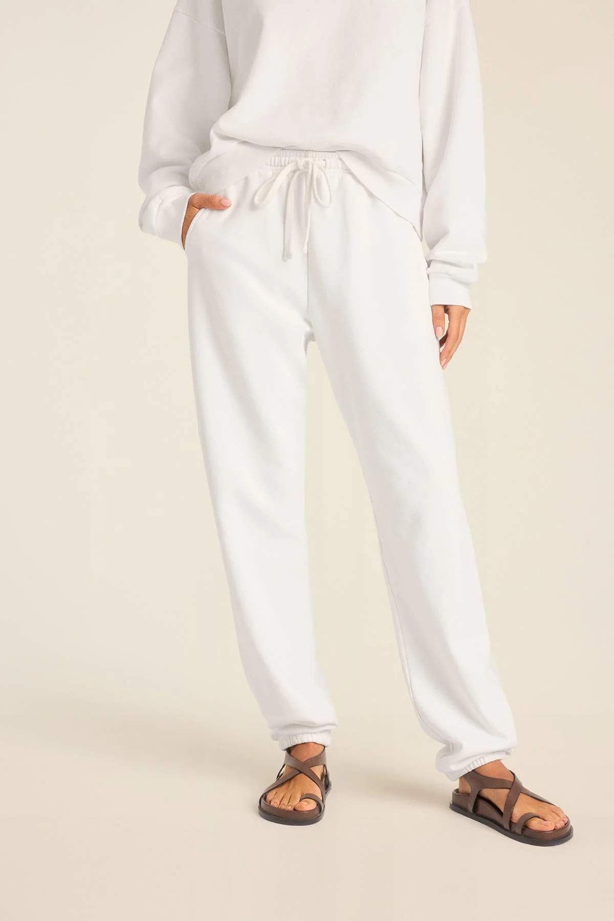 Dawn Classic Sweatpant - White French Terry