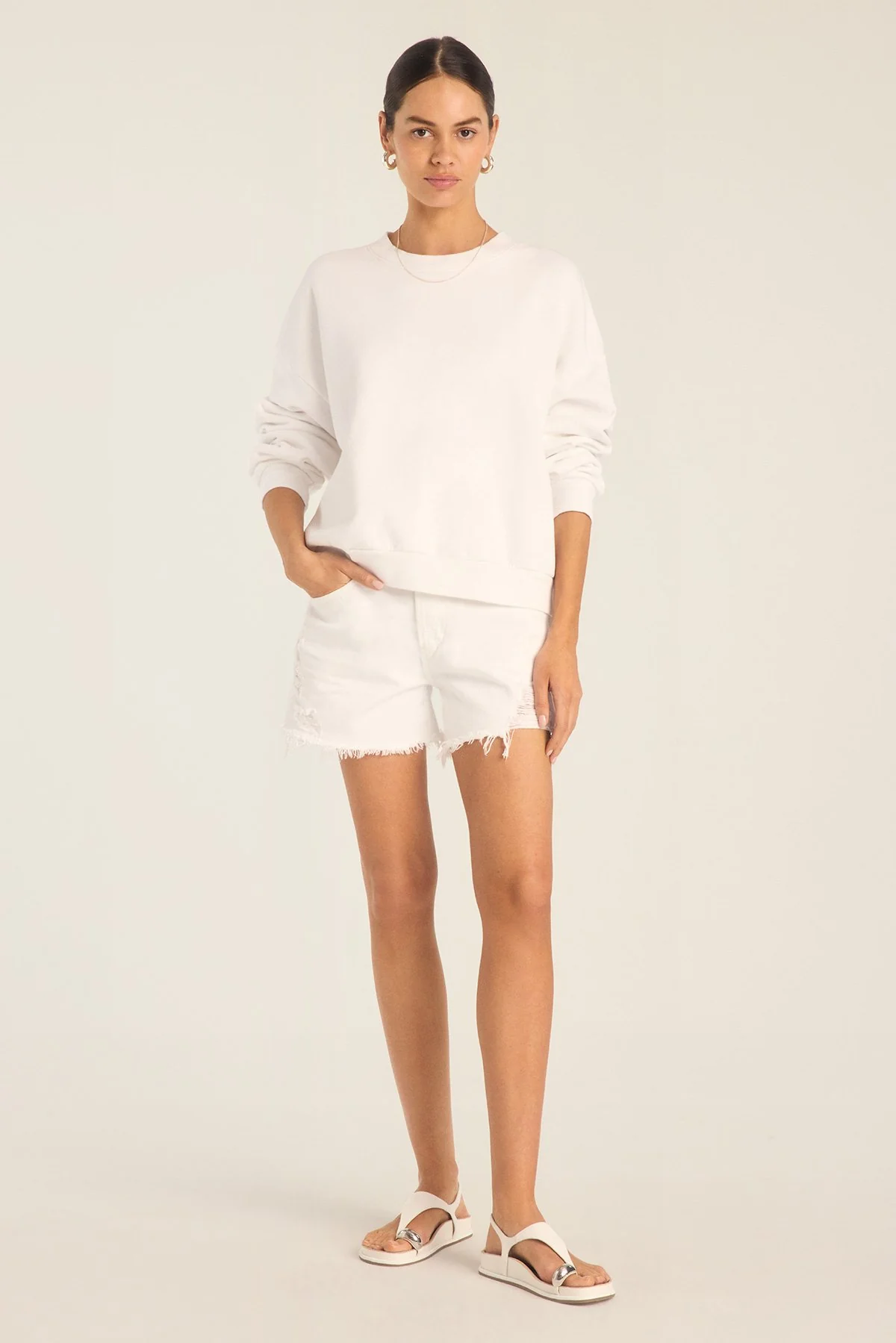 3438-dawn-crewneck-white-french-terry-2.webp Dawn Crewneck - White French Terry