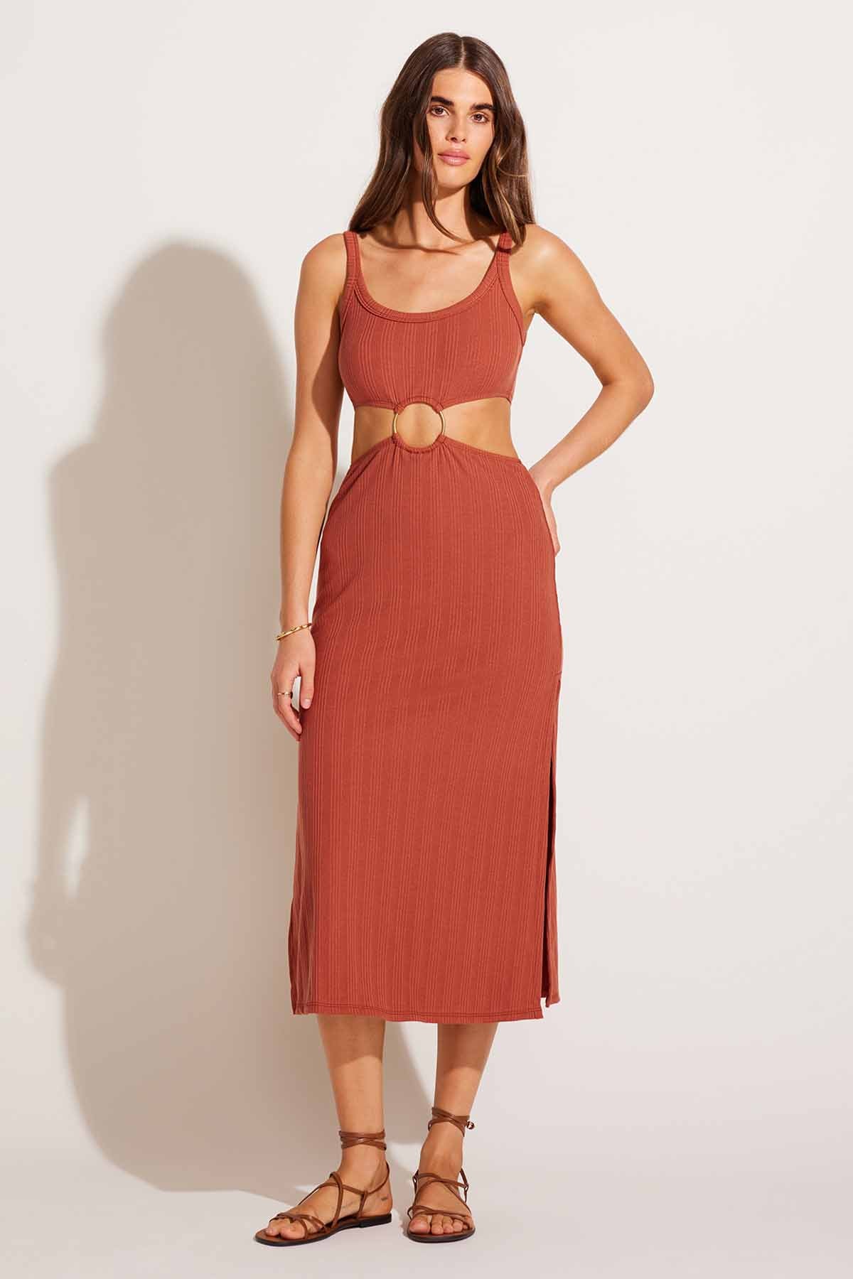 3492-the-icon-cutout-dress-terracotta-organic-rib-1.jpg The Icon Cutout Dress - Terracotta Organic Rib