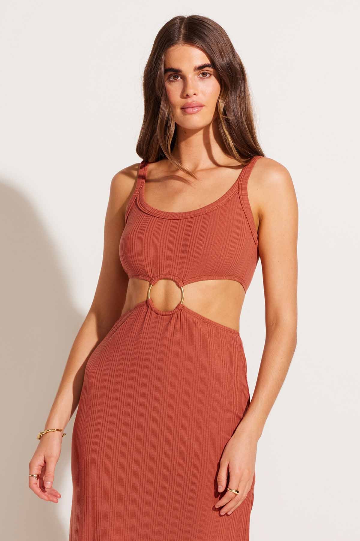 3492-the-icon-cutout-dress-terracotta-organic-rib-3.jpg The Icon Cutout Dress - Terracotta Organic Rib