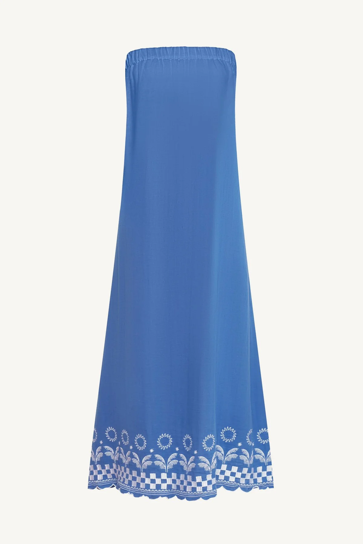Daya Embroidered Dress - Cobalt Mykonos