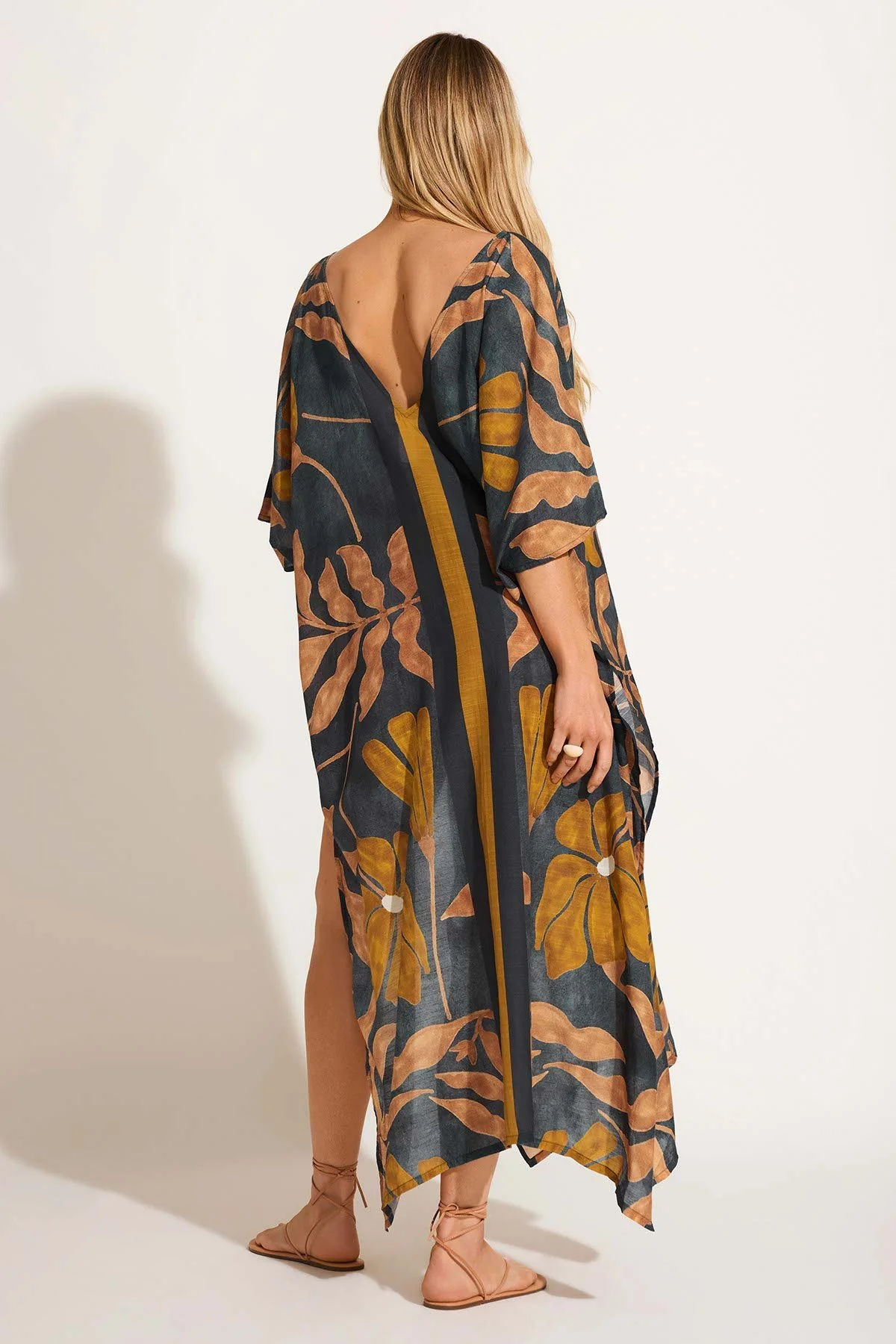 Cerise Caftan - Kelp Flower Cotton Cupro