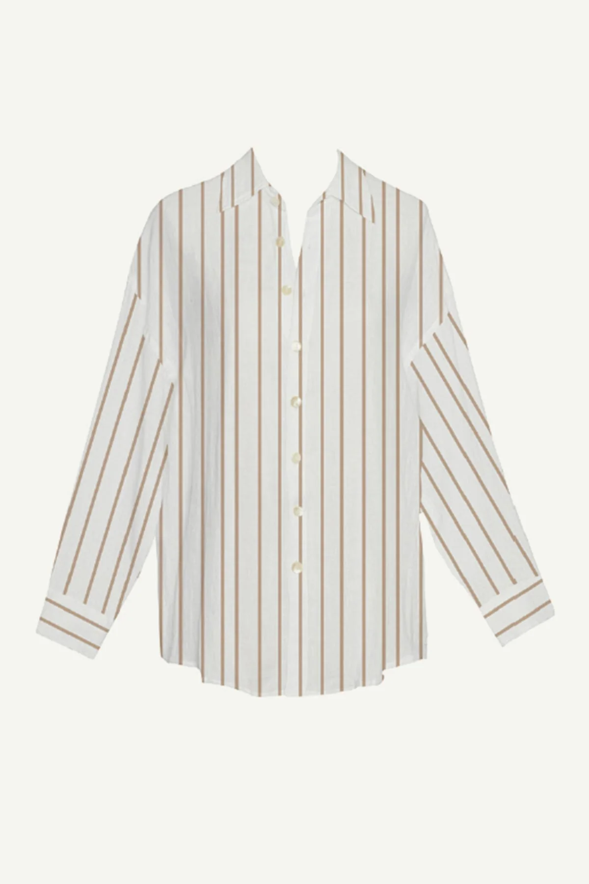 Playa Linen Boyfriend Shirt - Boardwalk Stripe EcoLinen