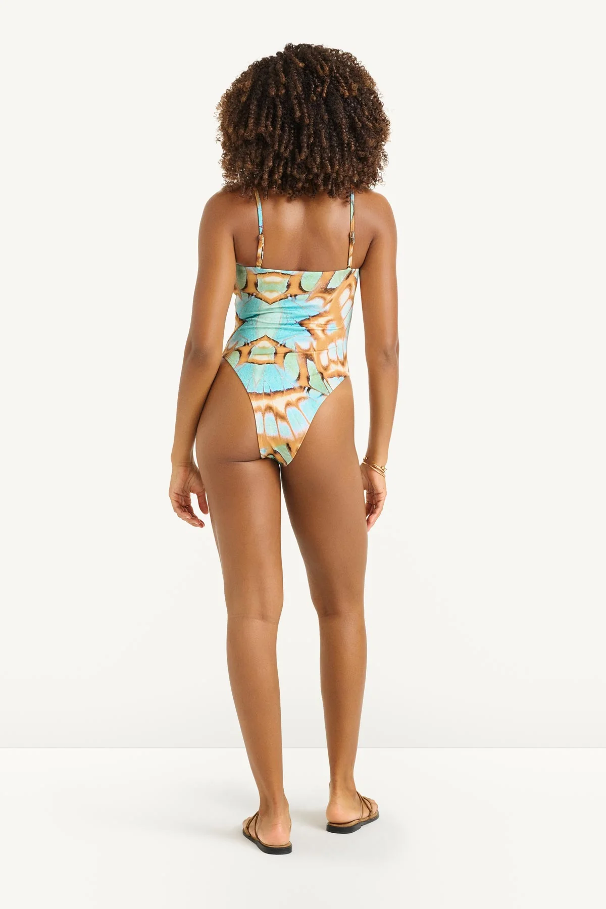 Classic Bandeau One Piece - Malachite Butterfly EcoShimmer