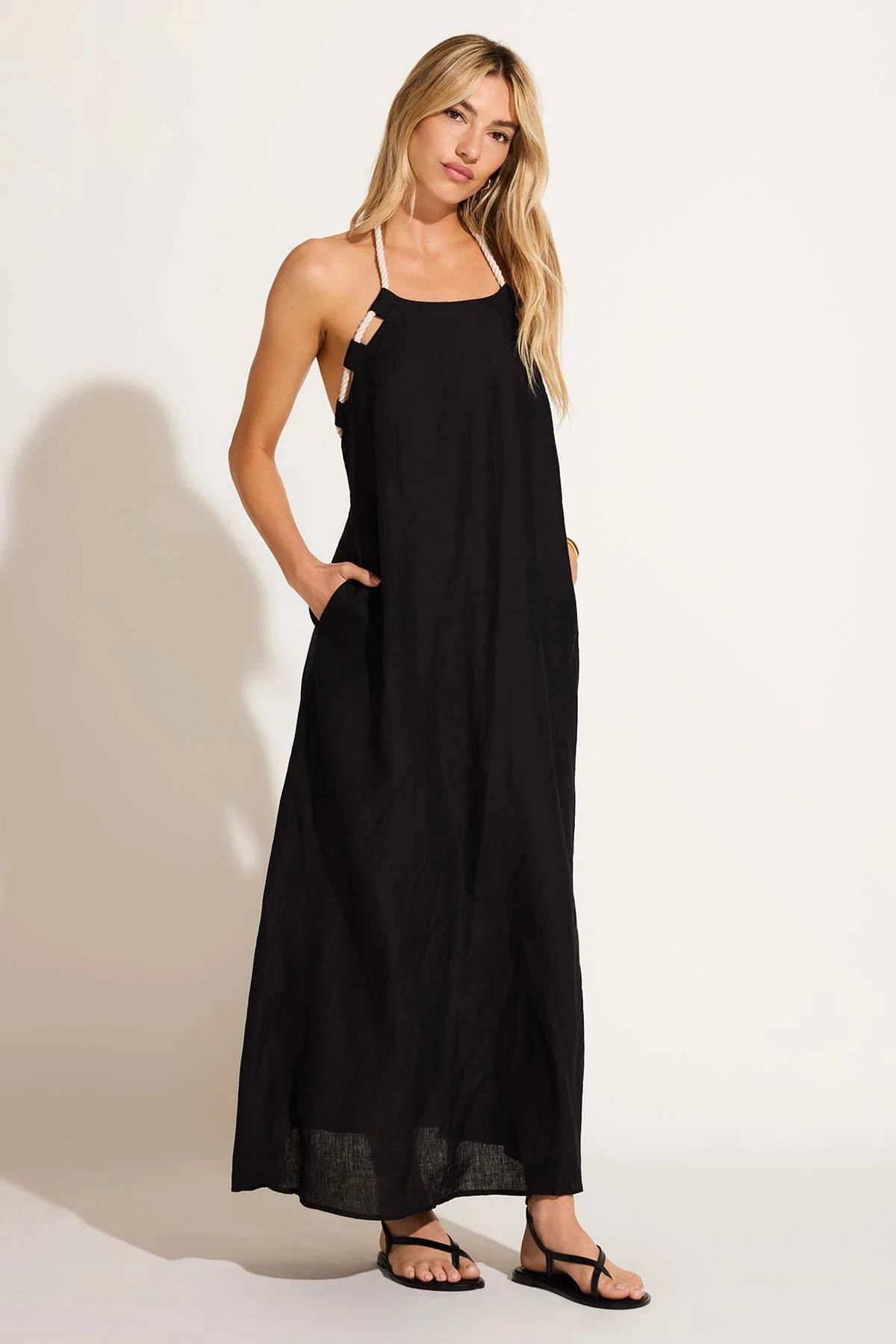 3775-avery-halter-dress-black-ecolinen-1.webp Avery Halter Dress - Black EcoLinen