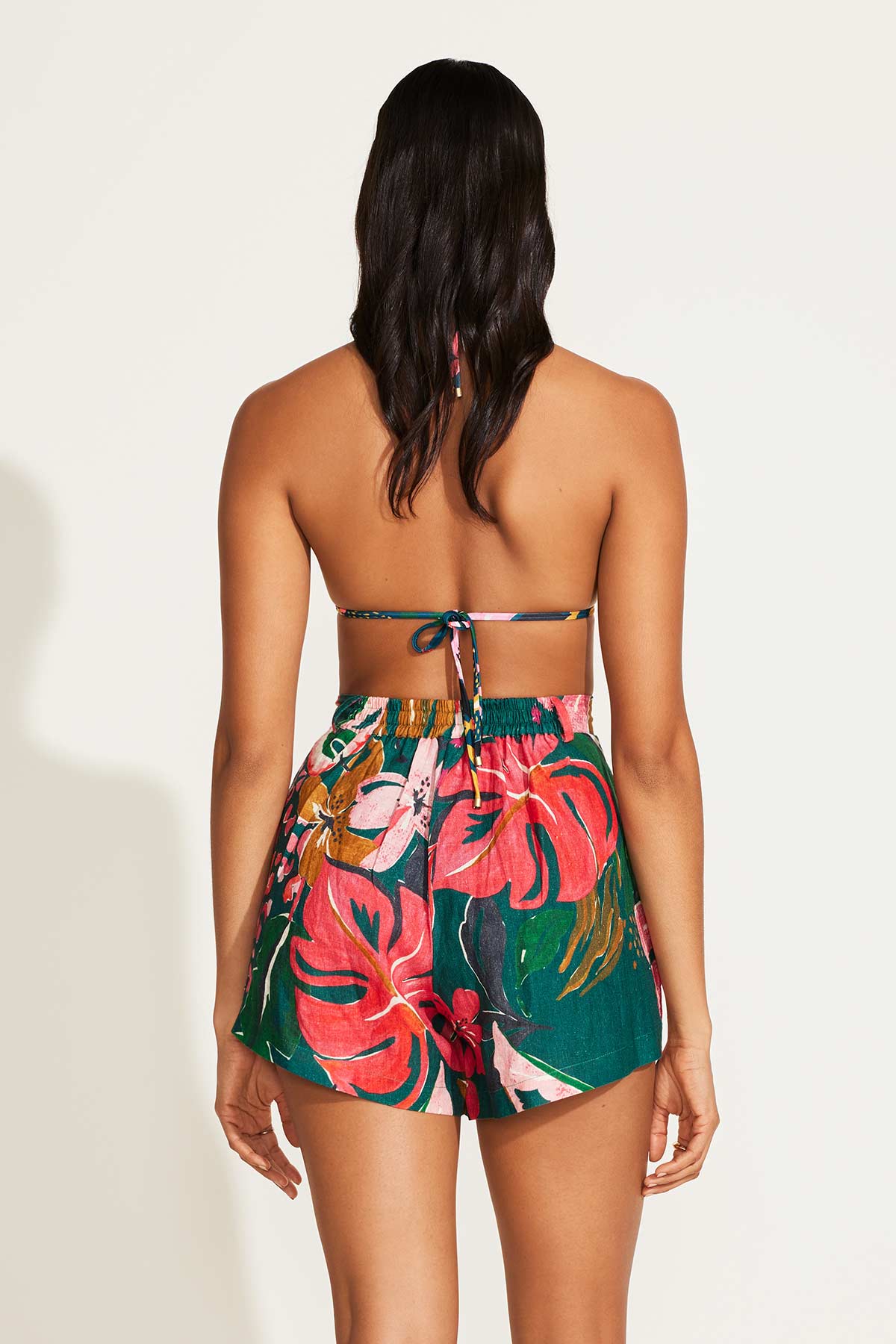 3802-the-getaway-short-painted-jungle-ecolinen-7.jpg The Getaway Short - Painted Jungle EcoLinen
