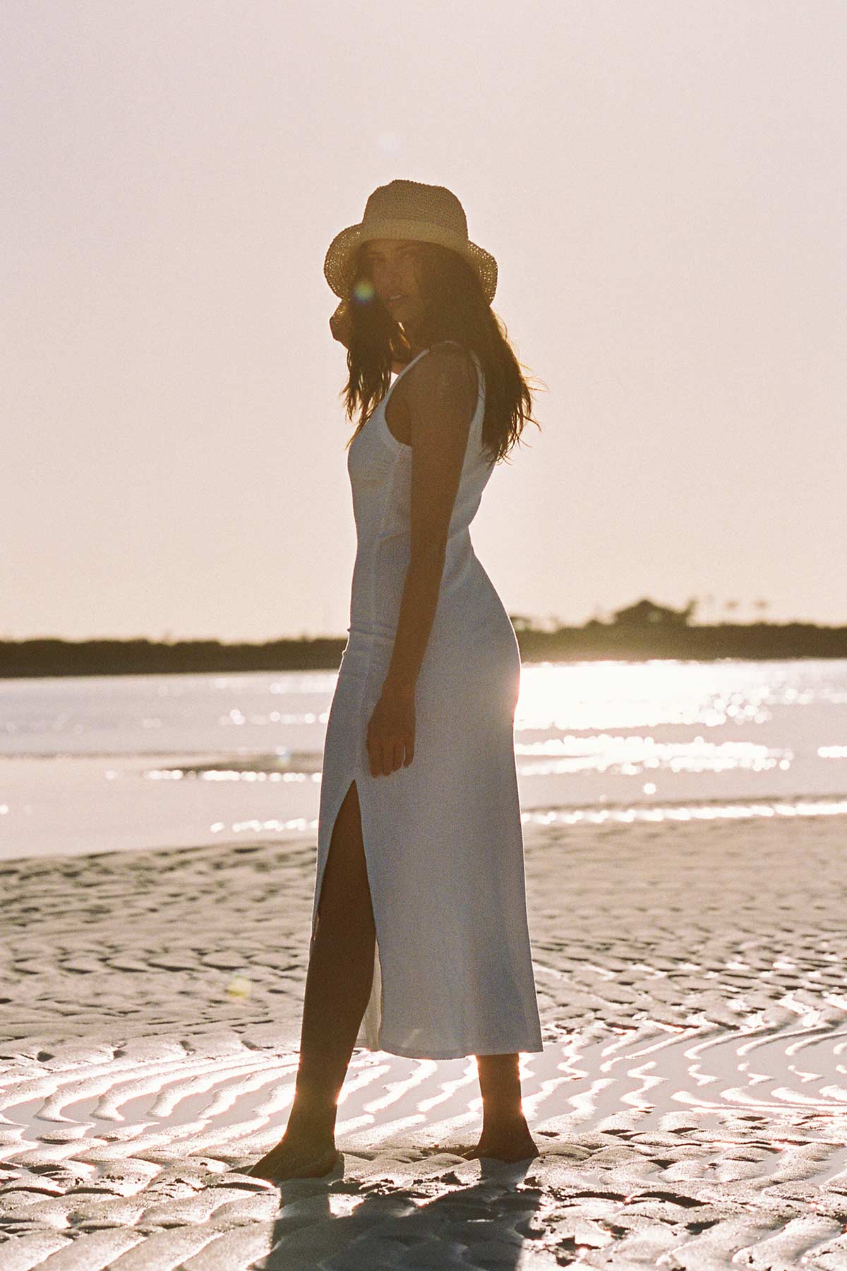 3914-west-organic-rib-tank-dress-white-organic-rib-1.jpg West Organic Rib Tank Dress - White Organic Rib