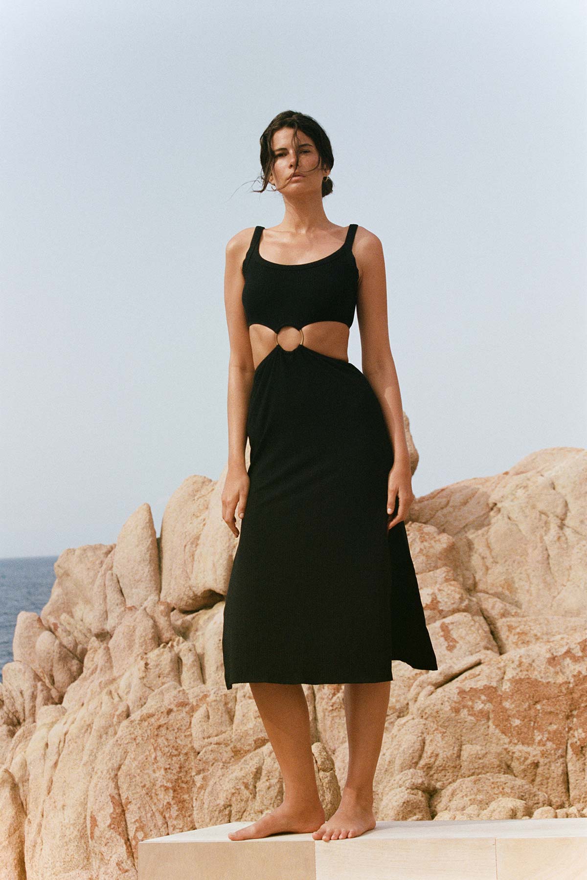 3925-the-icon-cutout-dress-black-organic-rib-1.jpg The Icon Cutout Dress - Black Organic Rib