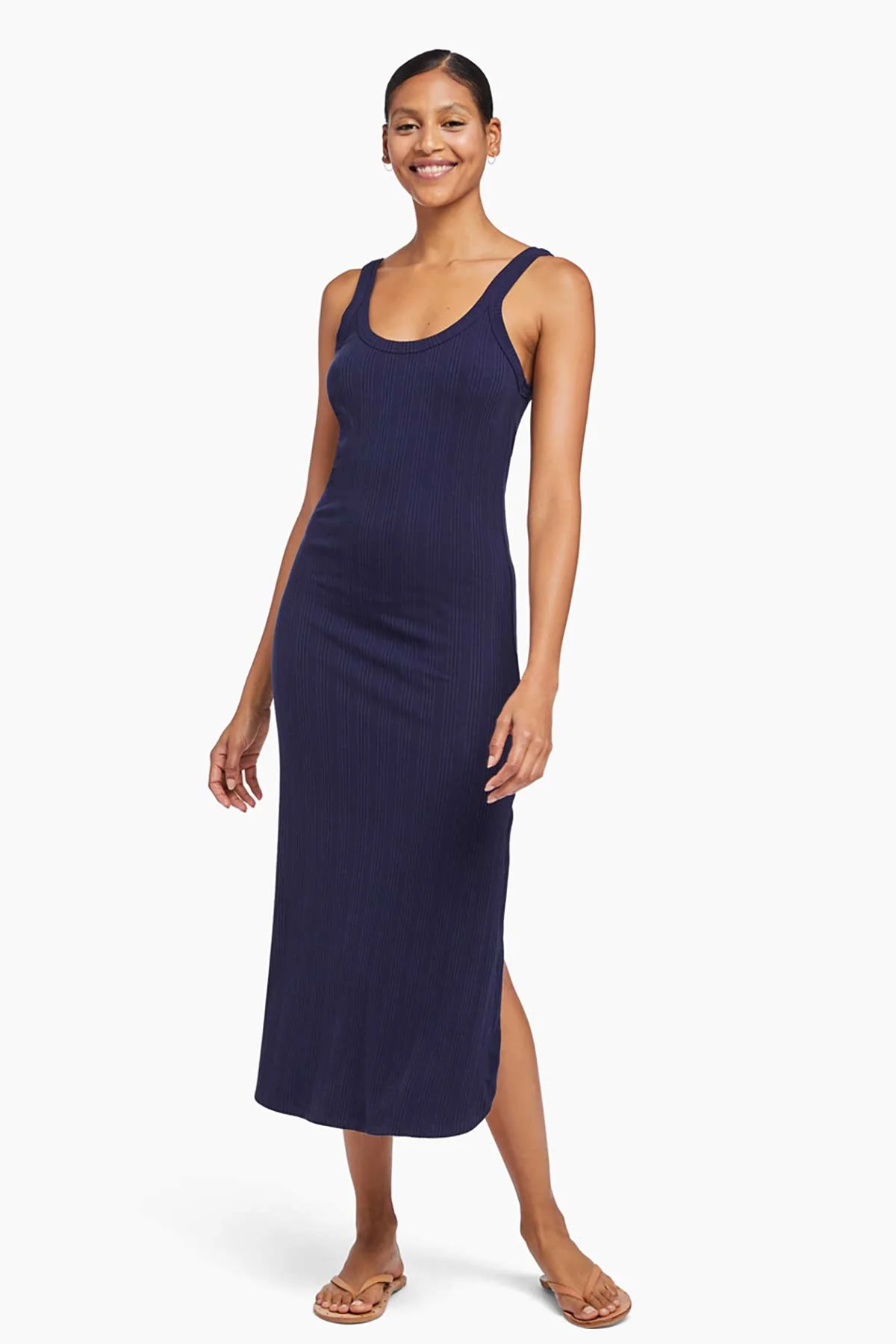 4105-west-organic-rib-tank-dress-midnight-organic-rib-1.webp West Organic Rib Tank Dress - Midnight Organic Rib