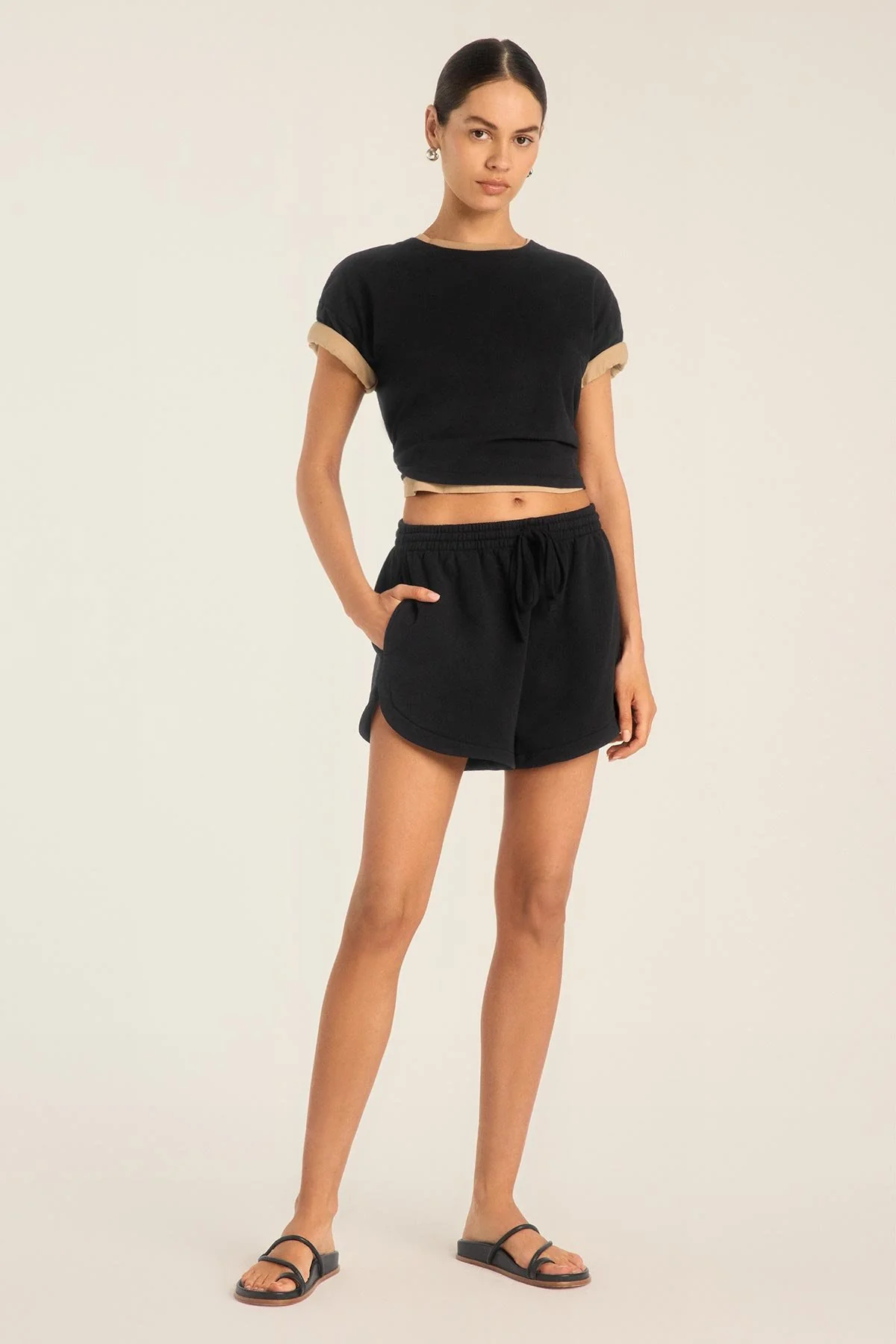 4345-dawn-classic-short-black-french-terry-1.webp Dawn Classic Short - Black French Terry