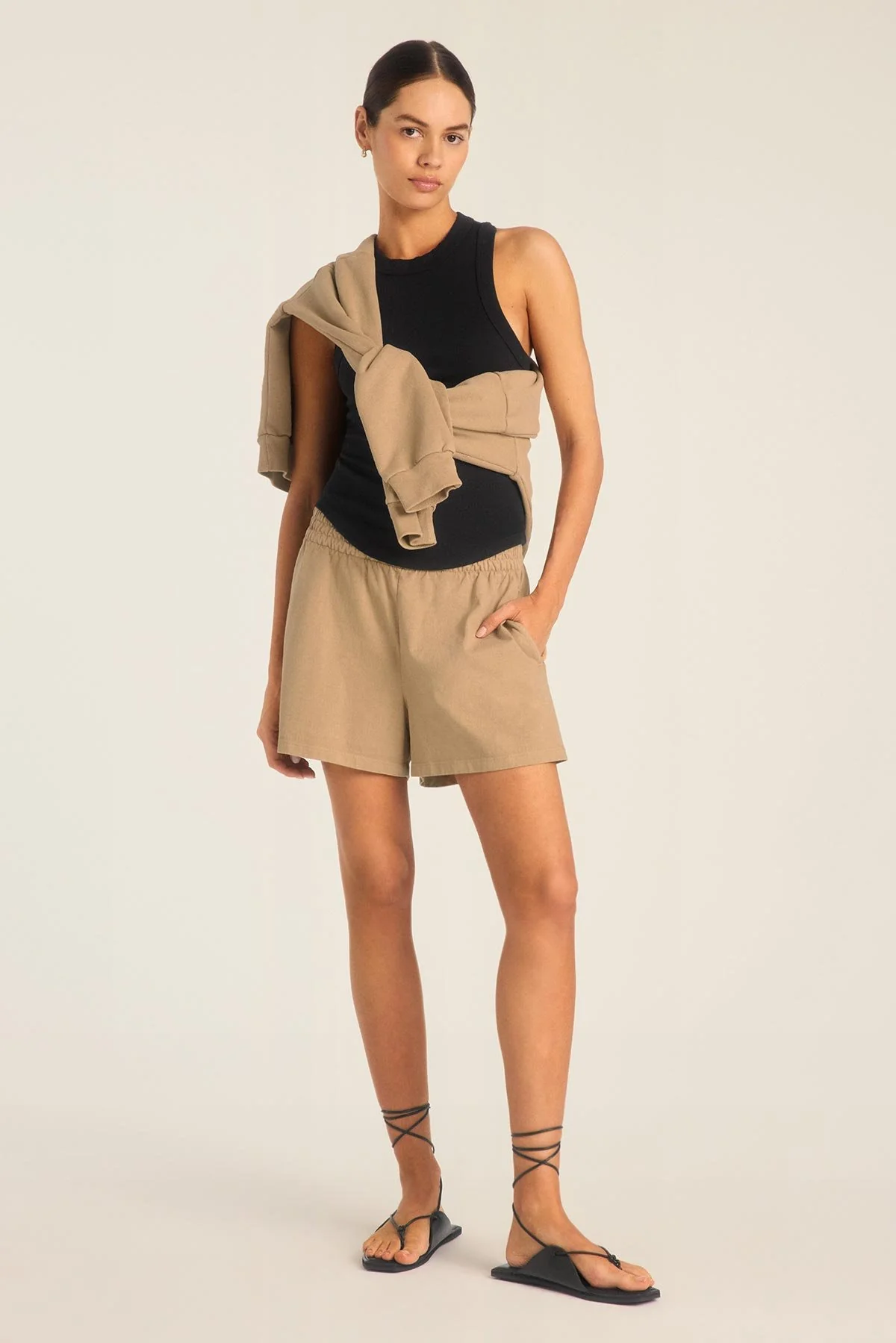 4365-coast-short-latte-cotton-jersey-1.webp Coast Short - Latte Cotton Jersey