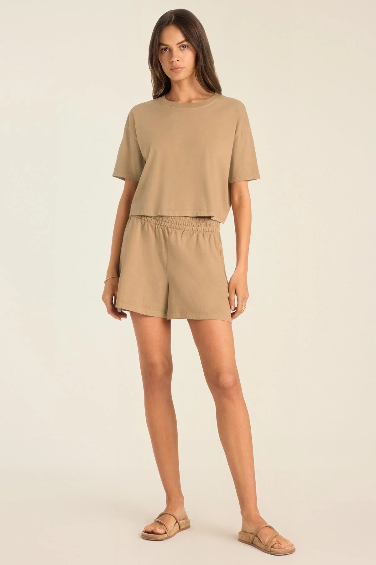 Coast Short - Latte Cotton Jersey