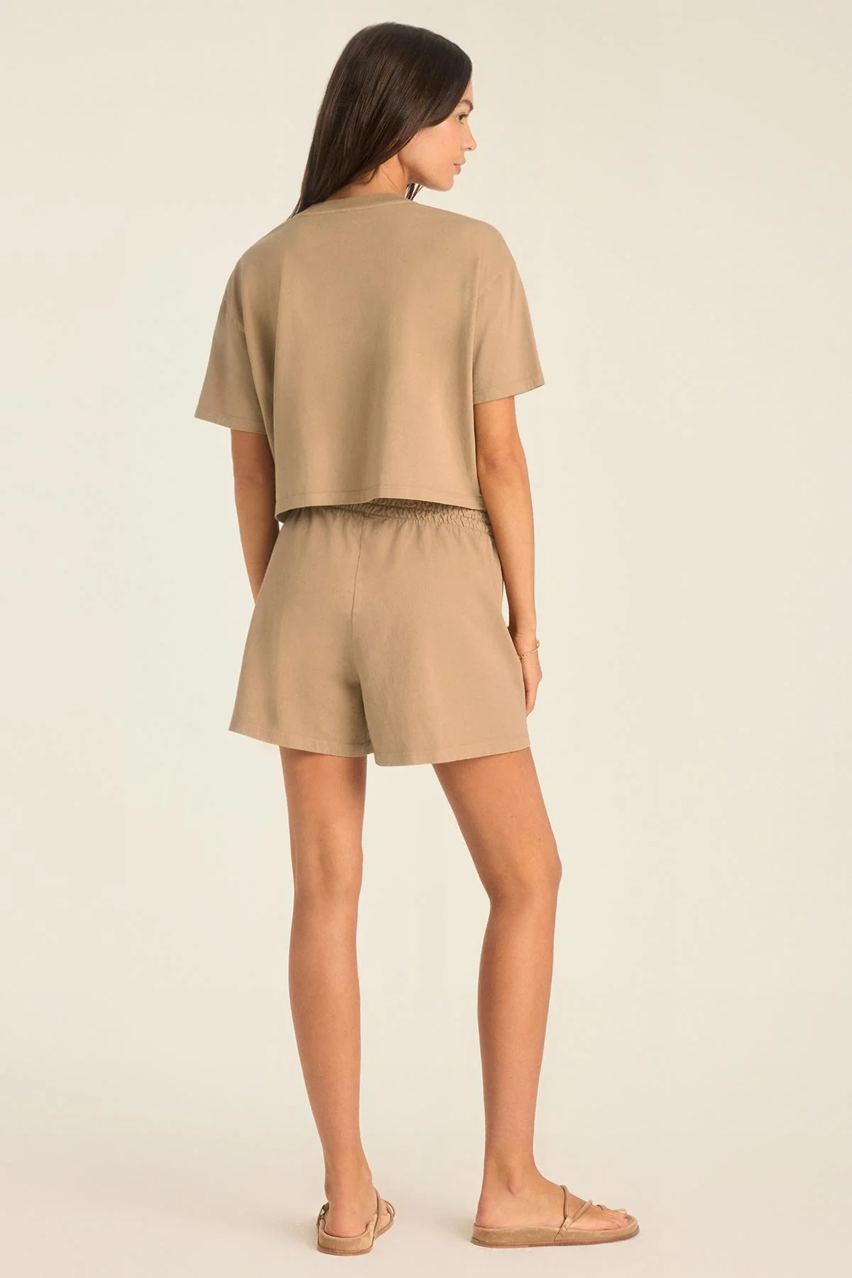 Coast Short - Latte Cotton Jersey
