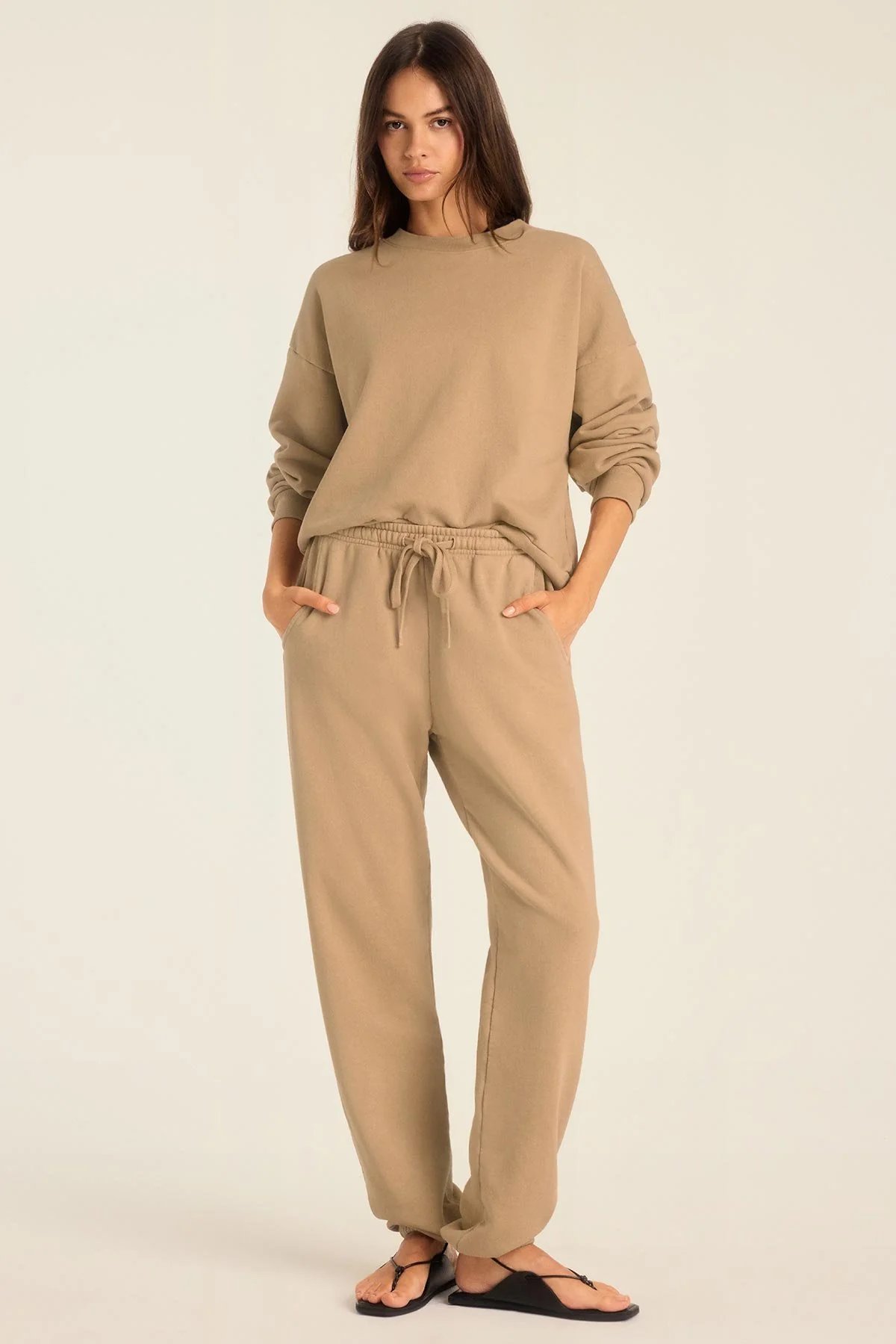 Dawn Classic Sweatpant - Latte French Terry