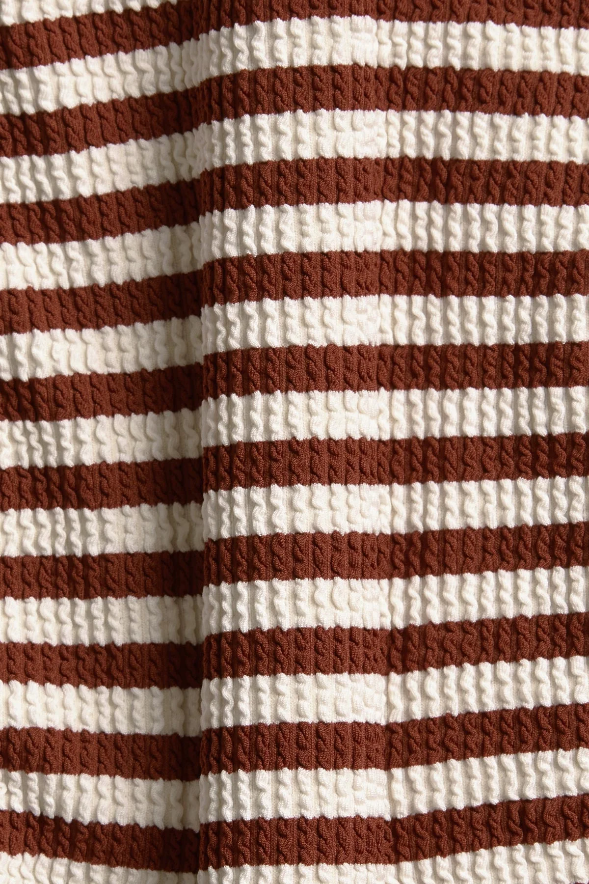 Elle Tie Side Bottom - Red Ochre Stripe EcoScrunch