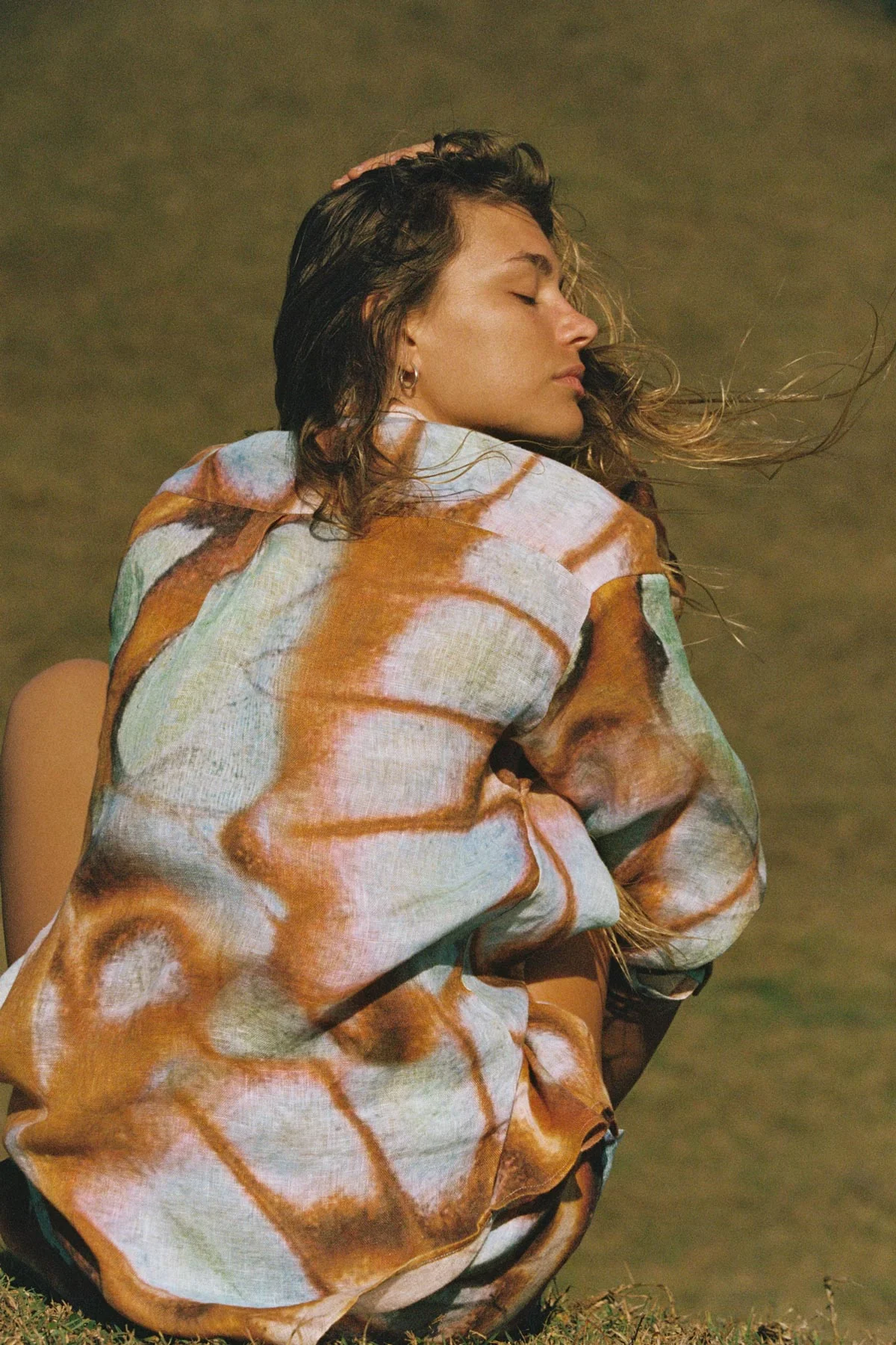 Playa Boyfriend Shirt - Malachite Butterfly EcoLinen