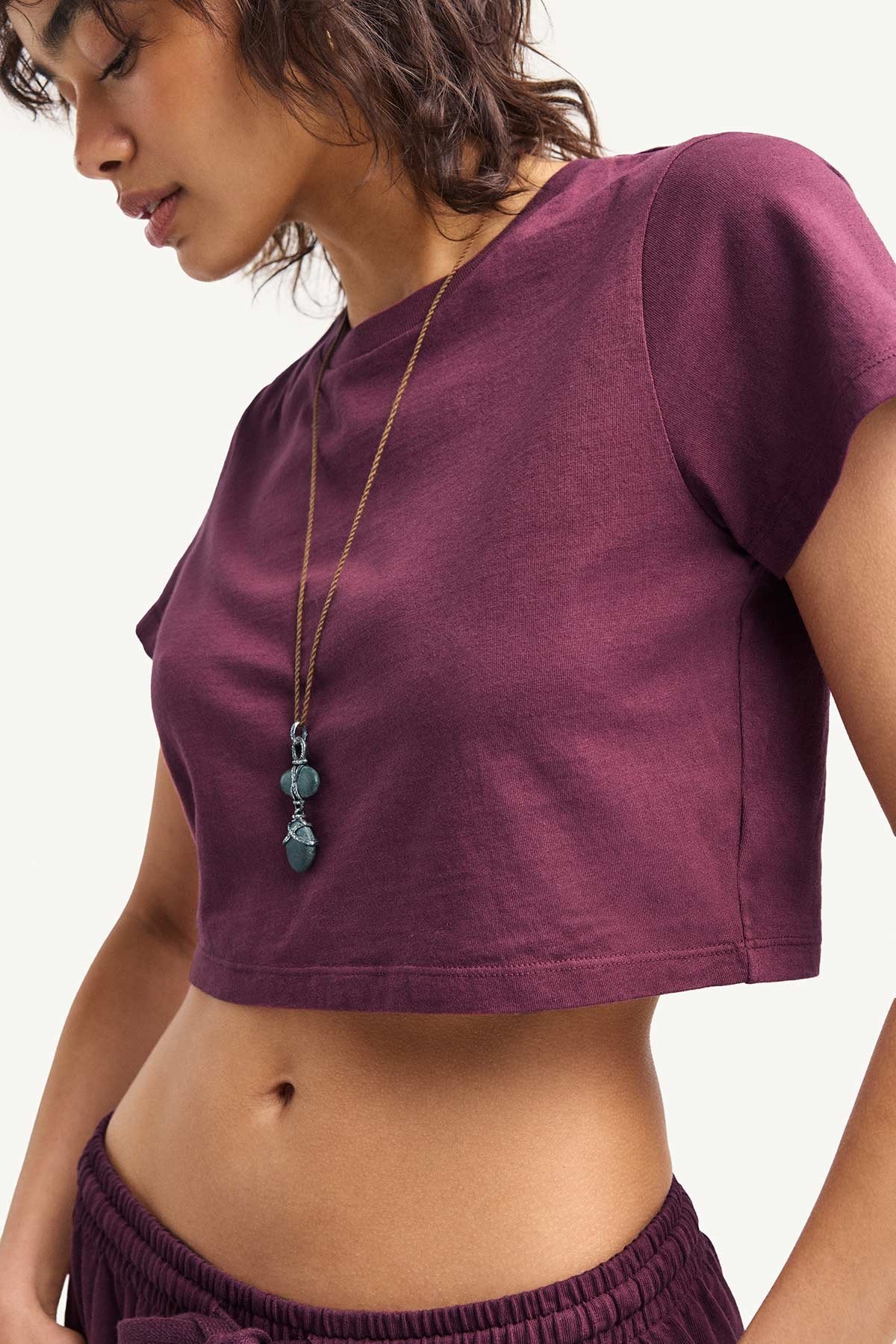 638-coast-fitted-crop-shirt-crushed-berry-cotton-jersey-1.jpg Coast Fitted Crop Shirt - Crushed Berry Cotton Jersey