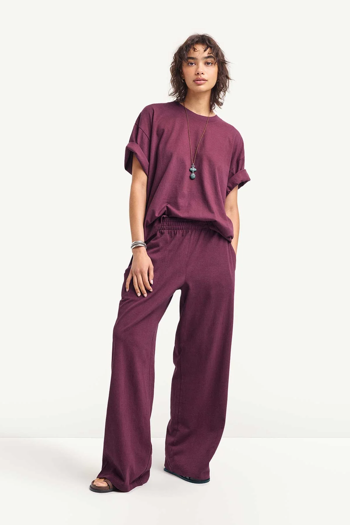 643-coast-pant-crushed-berry-cotton-jersey-1.webp Coast Pant - Crushed Berry Cotton Jersey