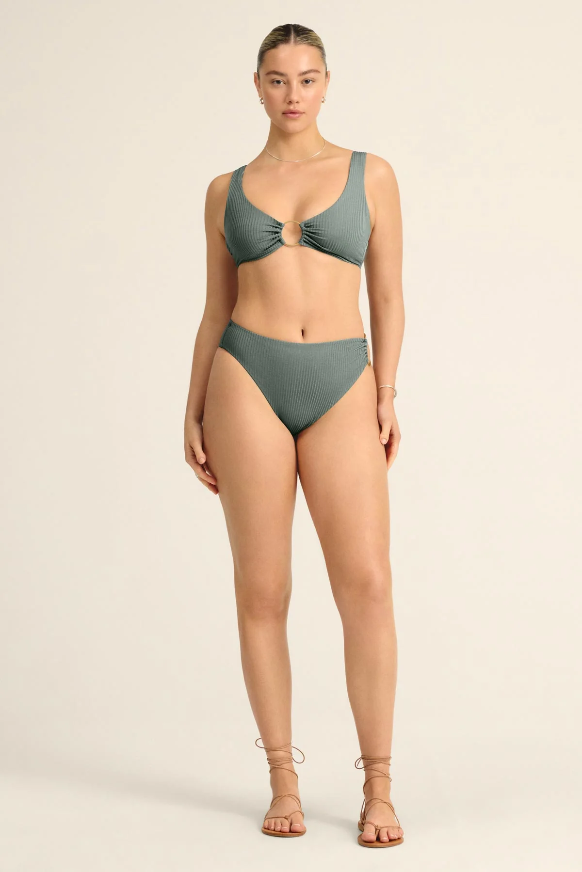 Skylar Top - Sea Green EcoRib